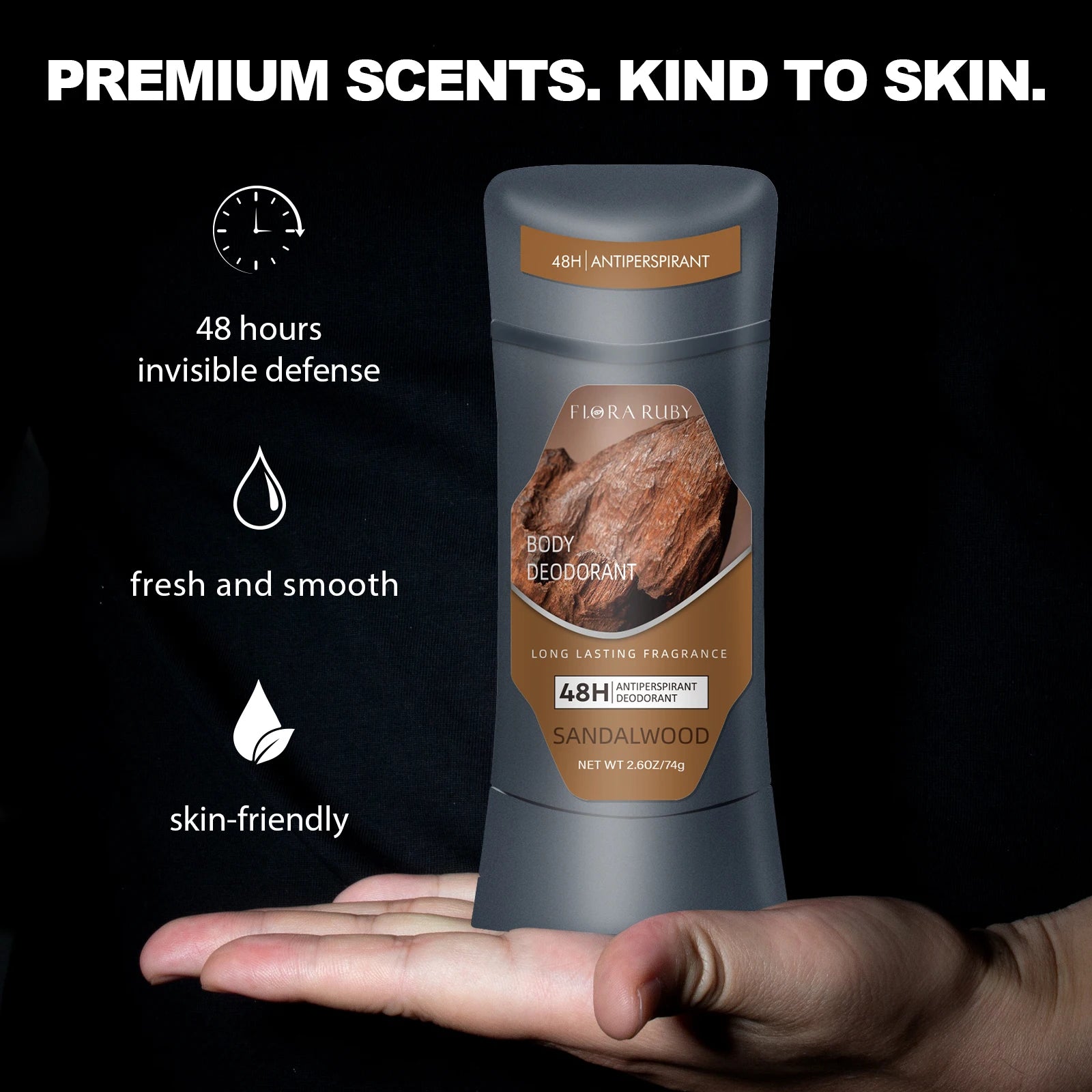 Men’s Sandalwood Reserve Anti-Sweat Solid Deodorant Stick