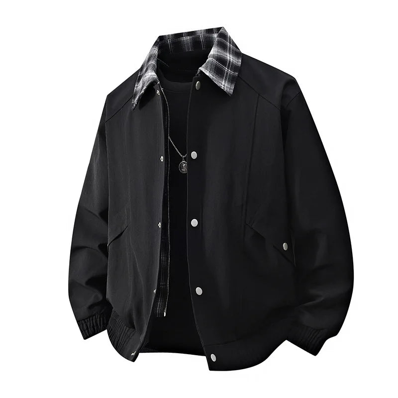 Retro Plaid Layered Jacket