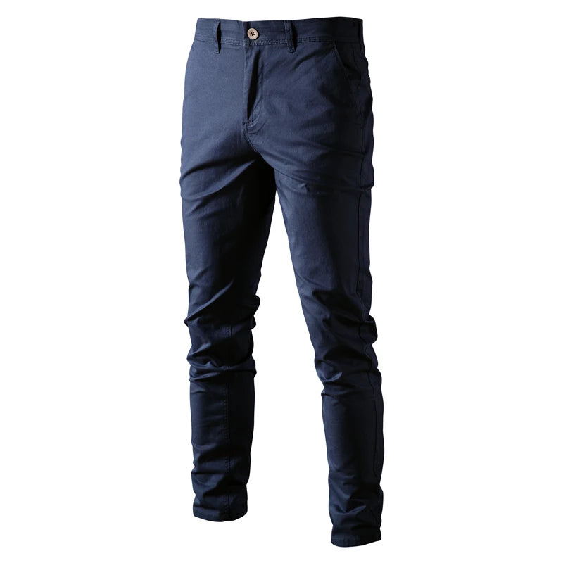 Elegant Cotton Casual Pants