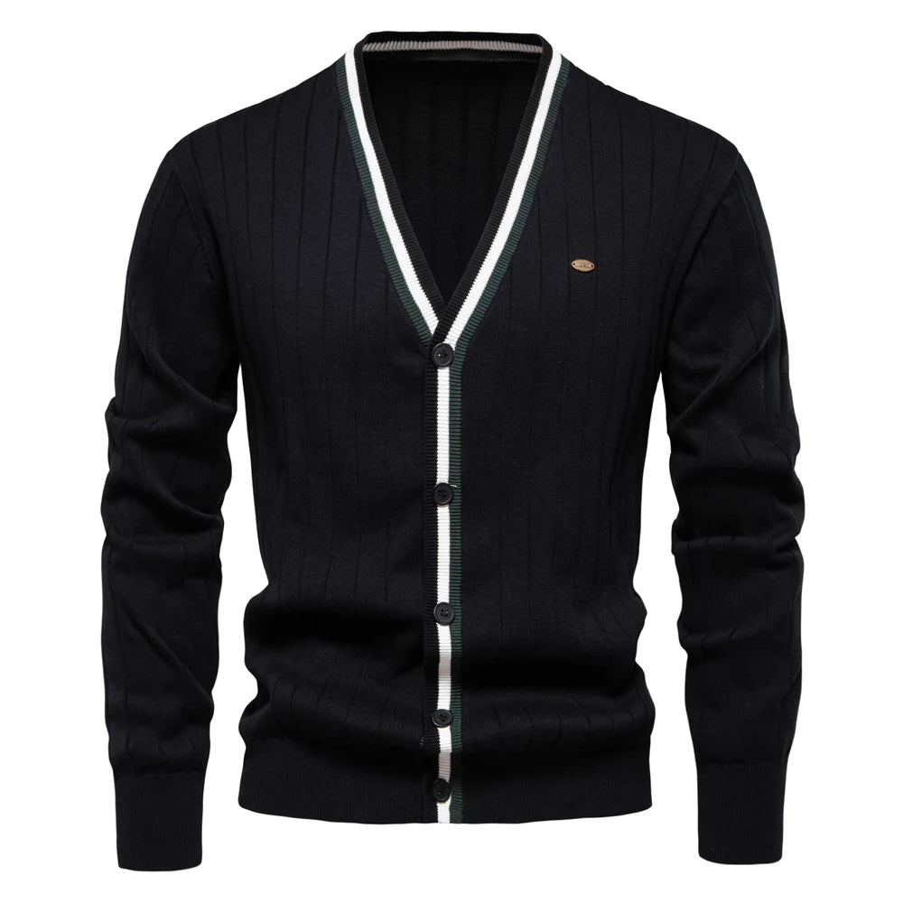 Winter Cotton V-Neck Cardigan