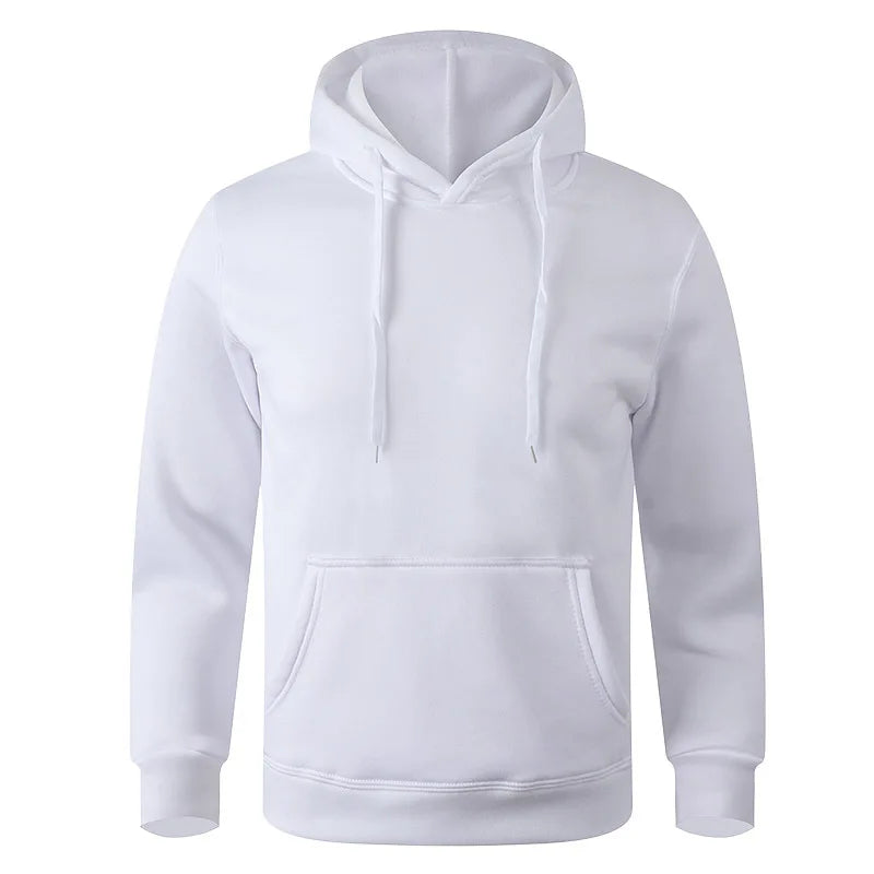 White Men’s Hoodie Casual Sportswear – The Crew