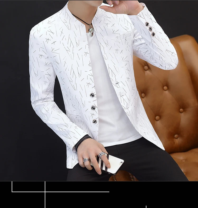 Korean Style Printed Blazer