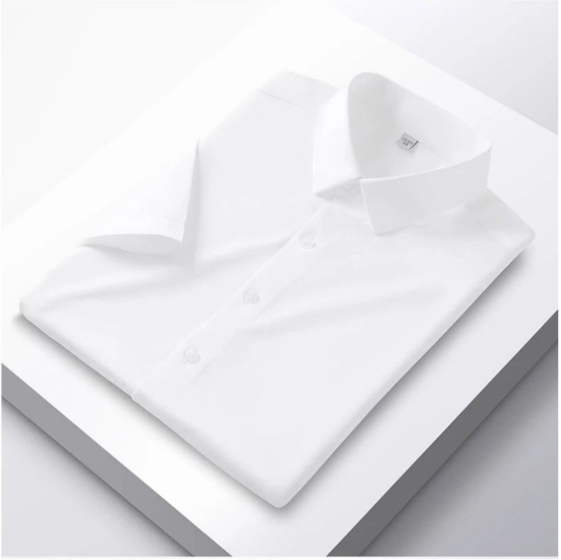 Formal Cold Silk Short-Sleeved Shirt