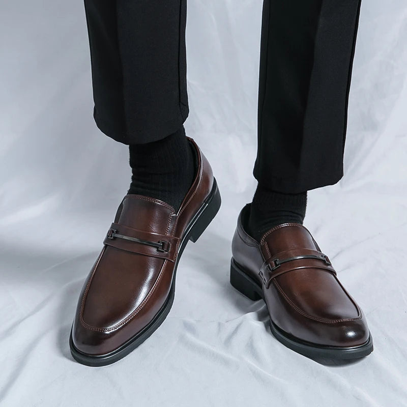 Classic Leather Slip-On Loafers