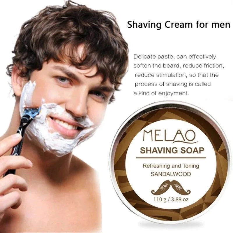 Men’s Sandalwood Reserve Luxury Shaving Soap & Aluminum Box