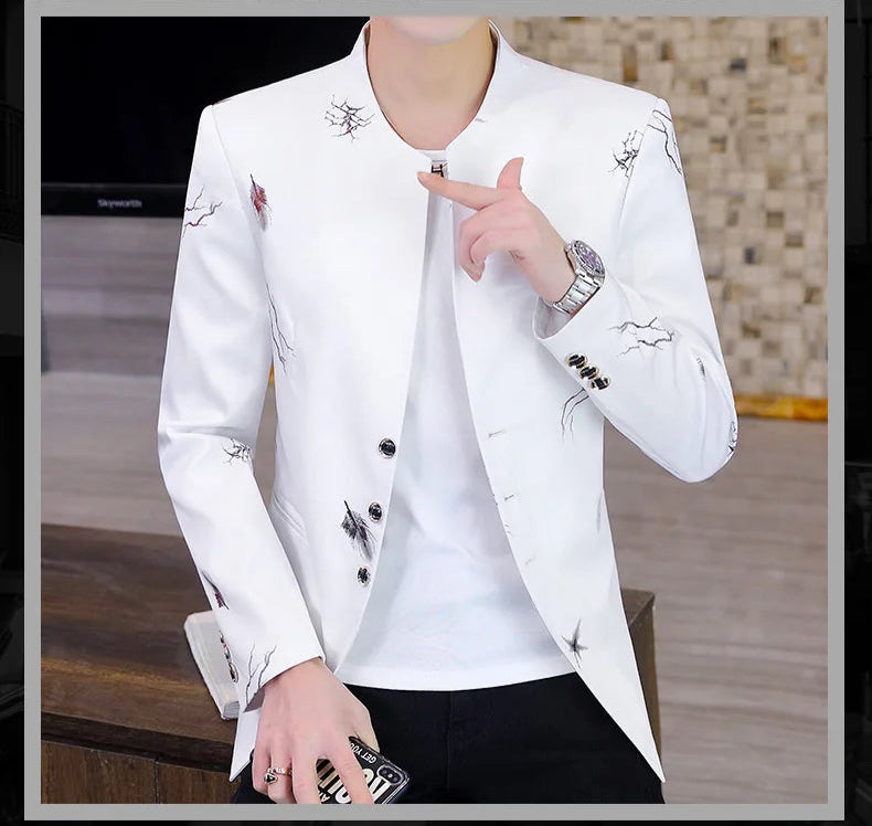 Korean Style Printed Blazer