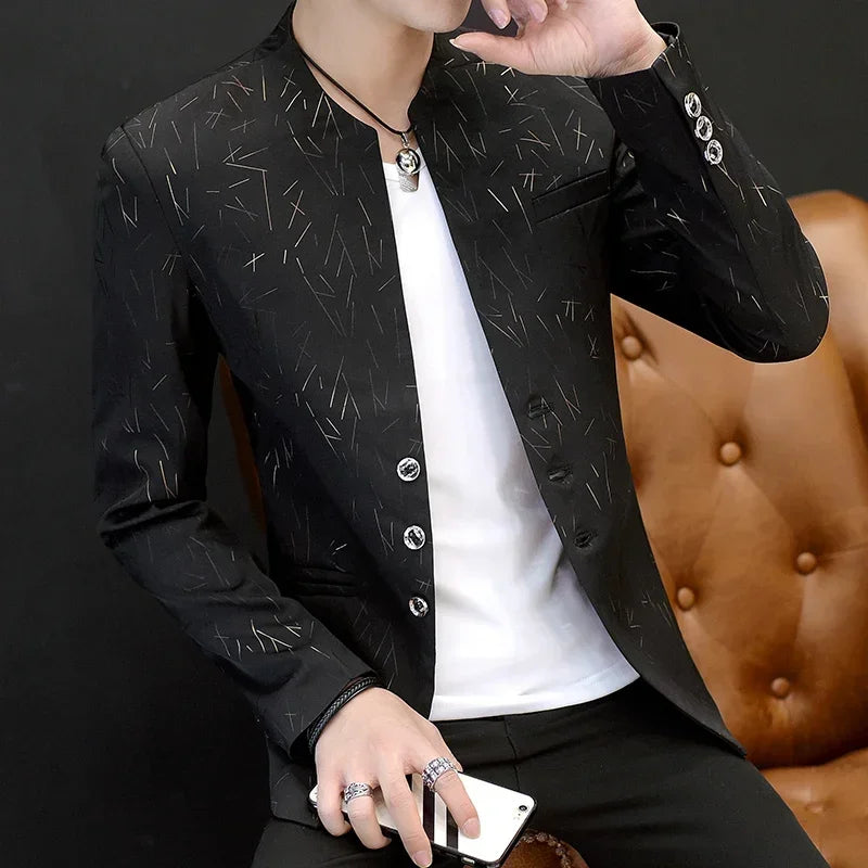 Korean Style Printed Blazer