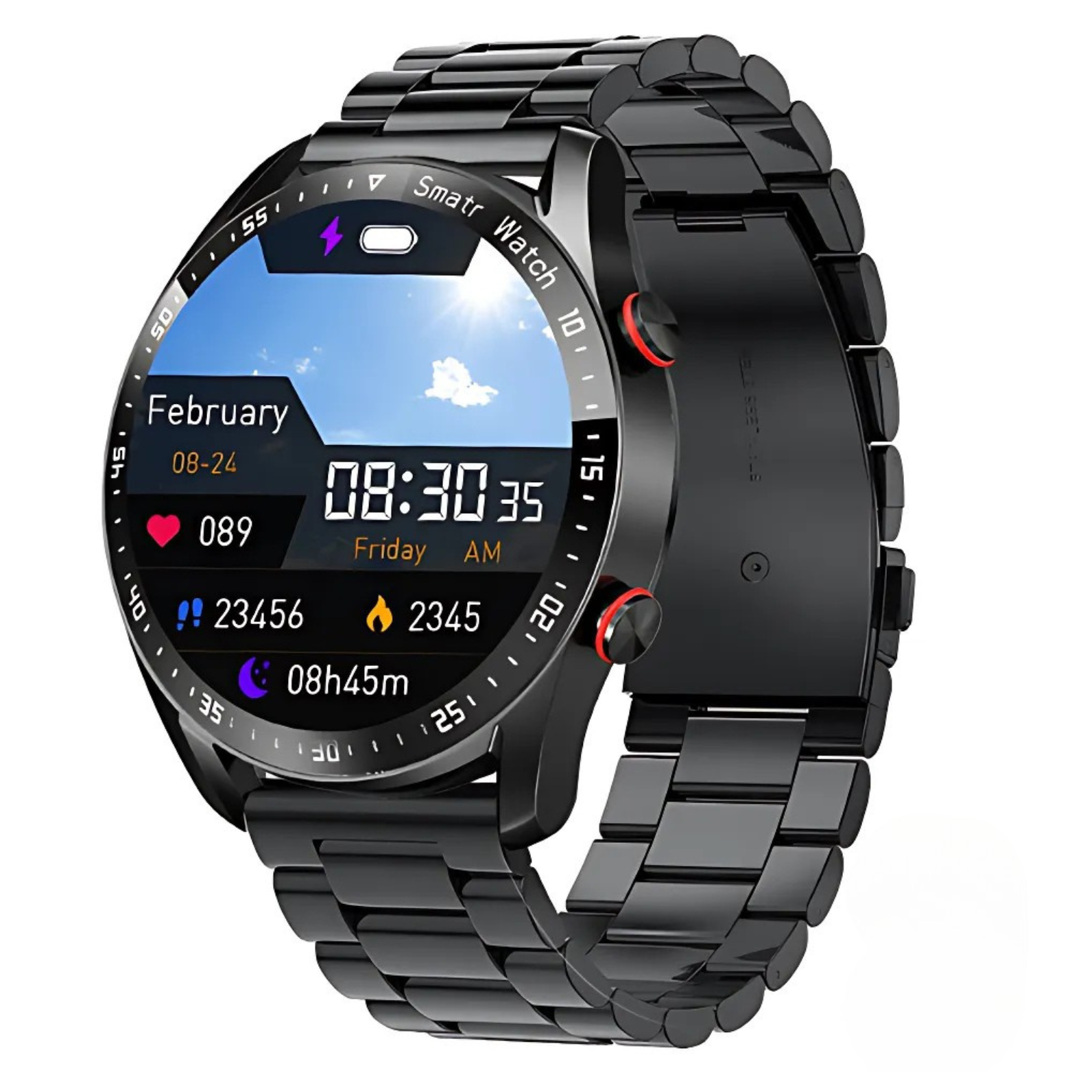 ECG Bluetooth fitness smartwatch