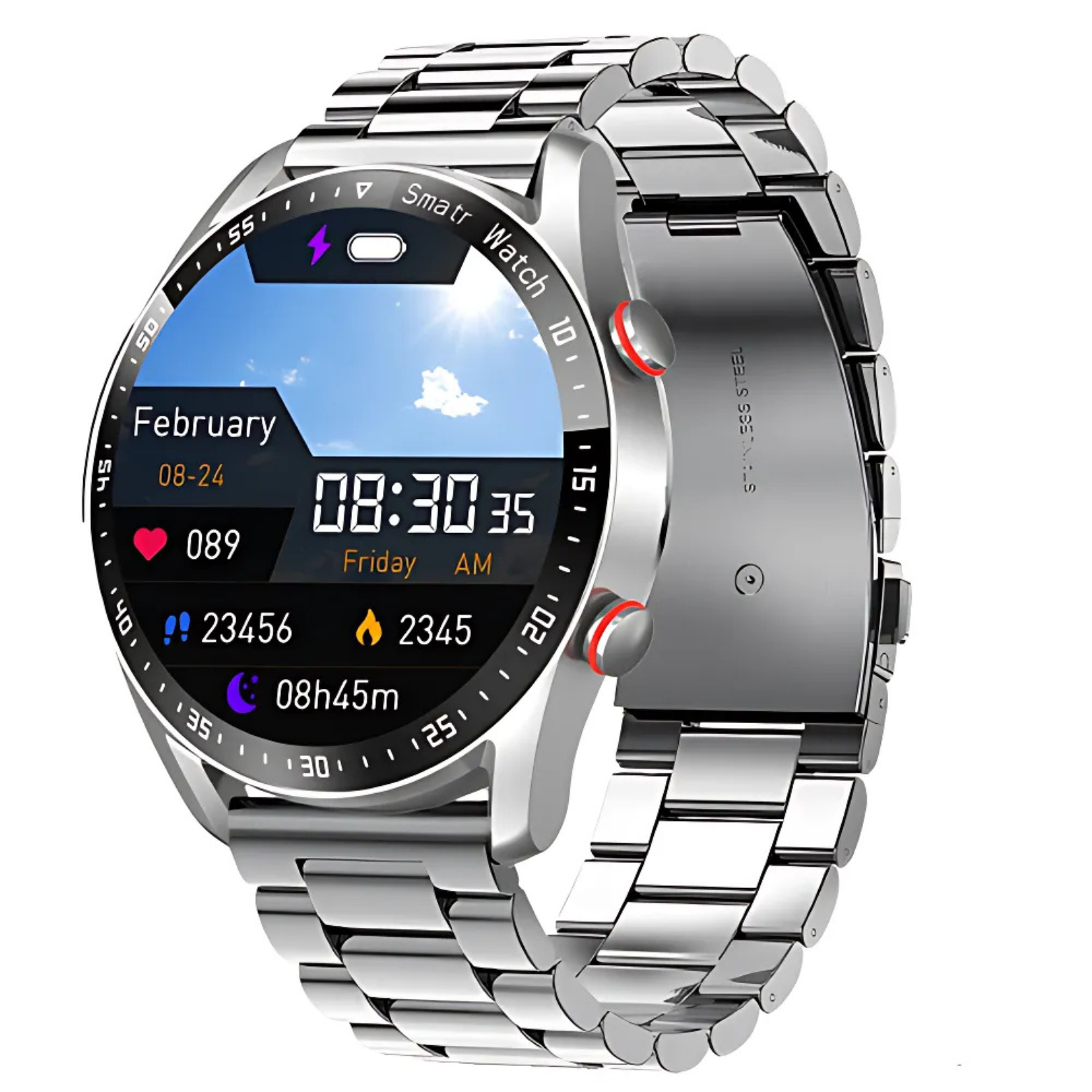 ECG Bluetooth fitness smartwatch