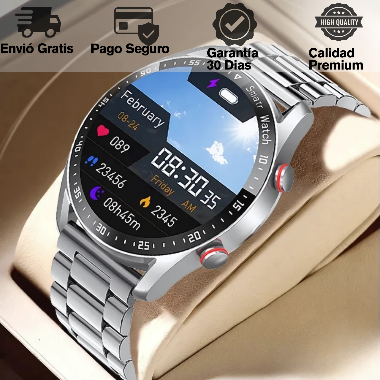 Reloj inteligente ECG Bluetooth fitness