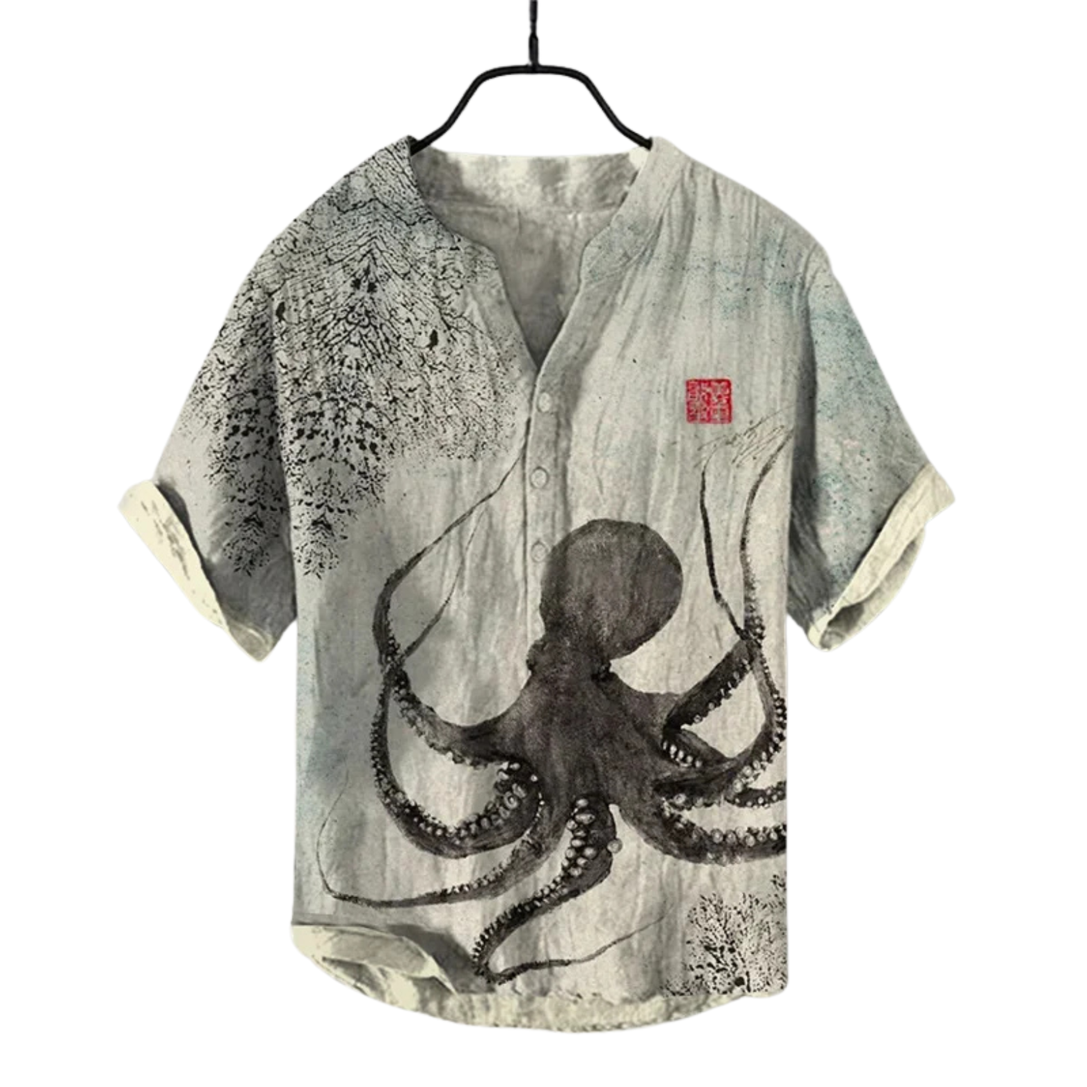 Linen Shirt with 3D Print 2025