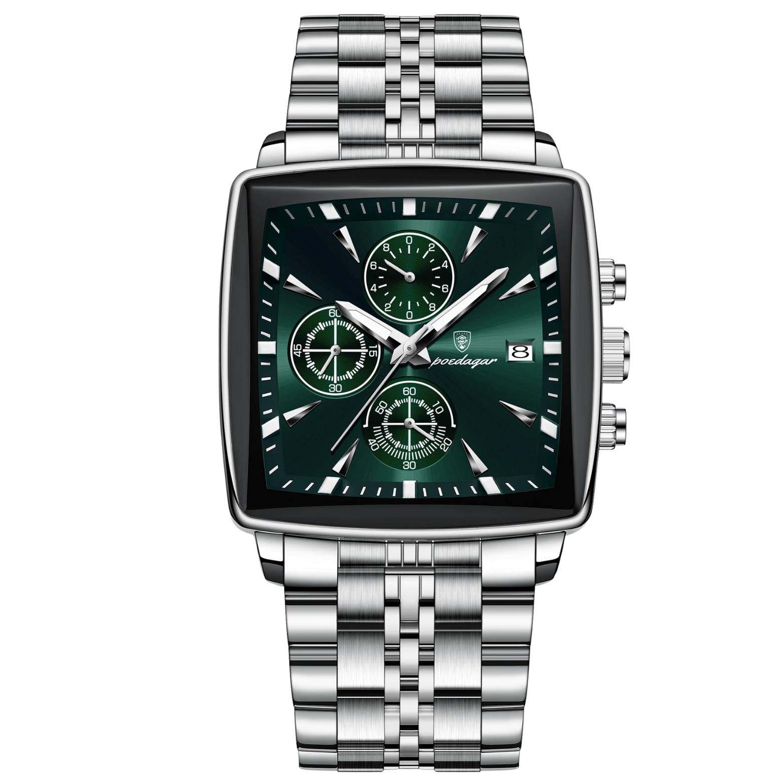 Square chronograph watch