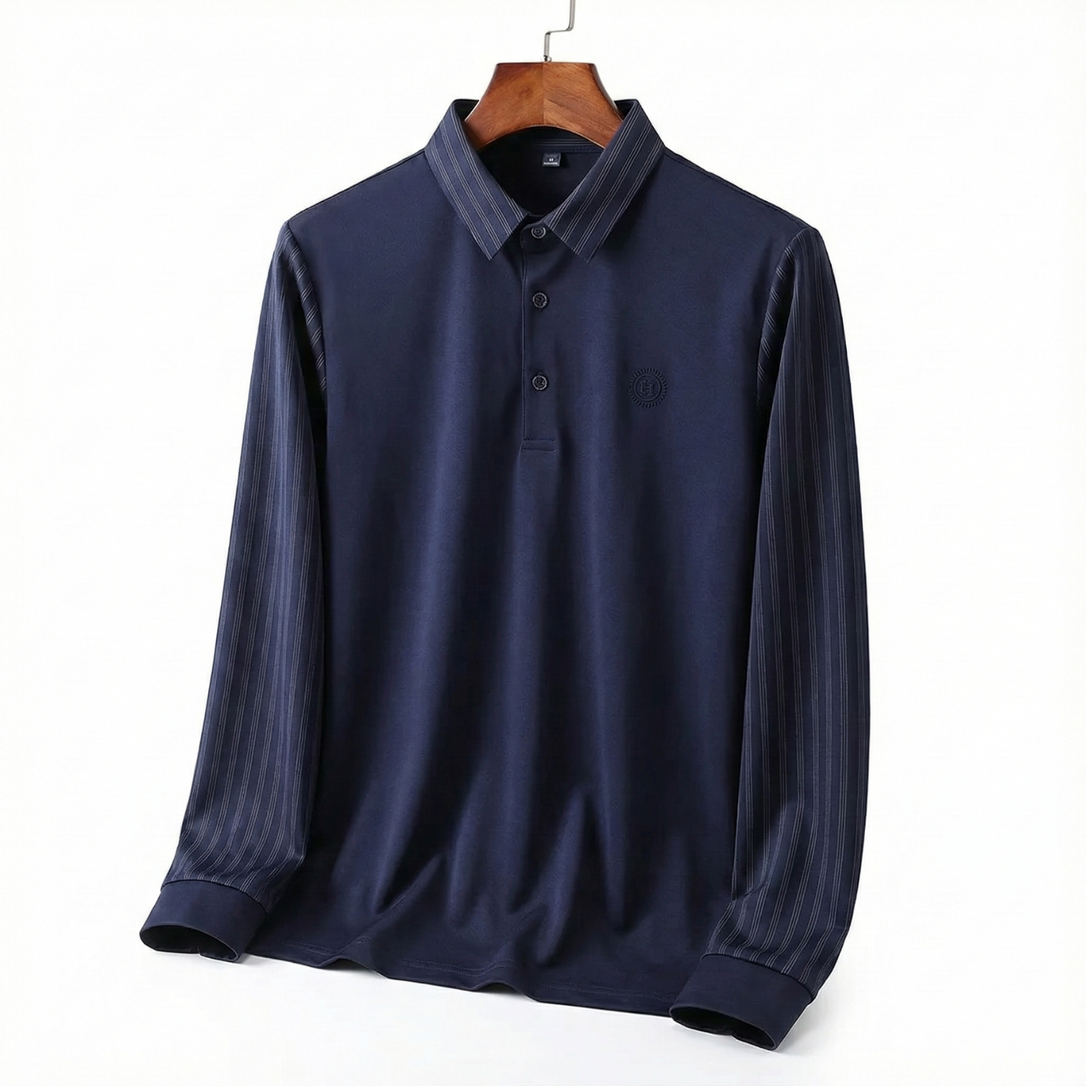 Slim Casual Striped Collar Tee