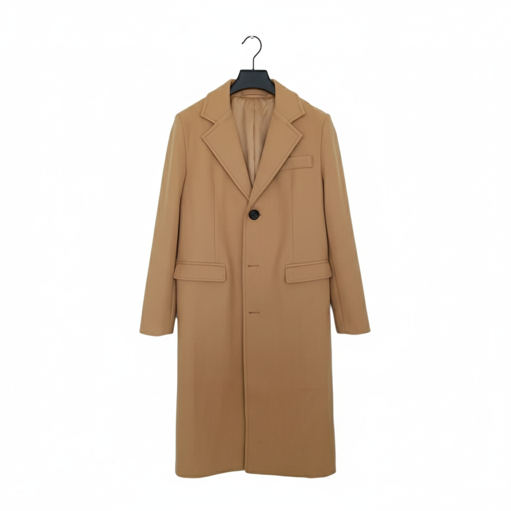 Camel men solid winter trench coat long cut – The Crew