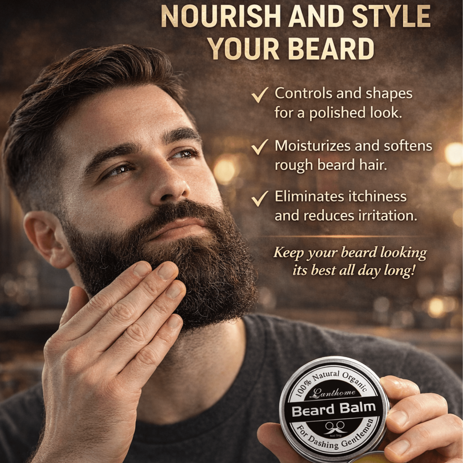 Natural Beard Balm Wax – Moisturizing Styling Care - The Crew