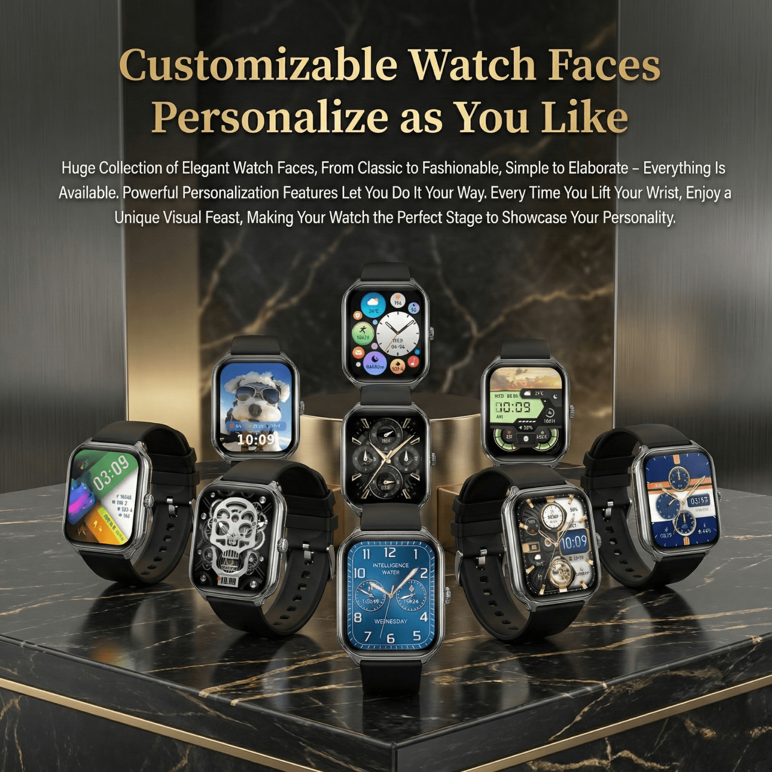 Ultra Thin AMOLED Smartwatch with Bluetooth Call - The Crew