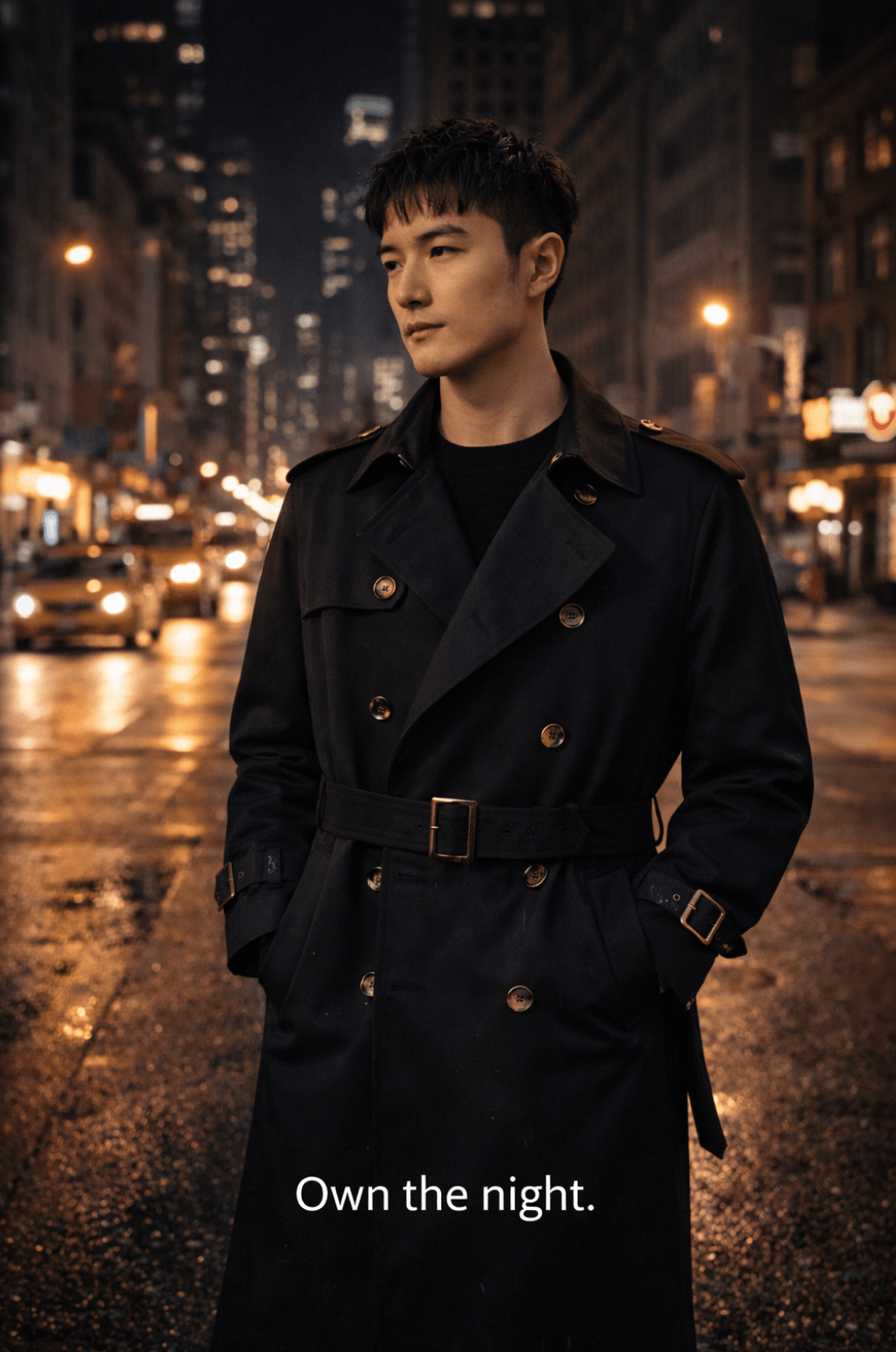 British Style Belted Trench Coat for Men – Waterproof - The Crew