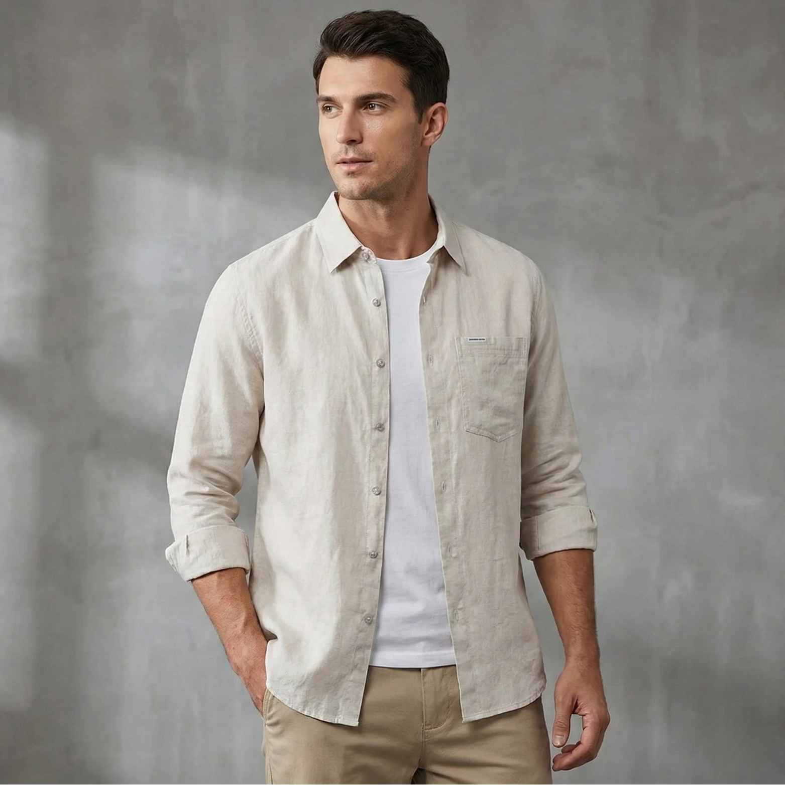 Linen White Casual Shirt