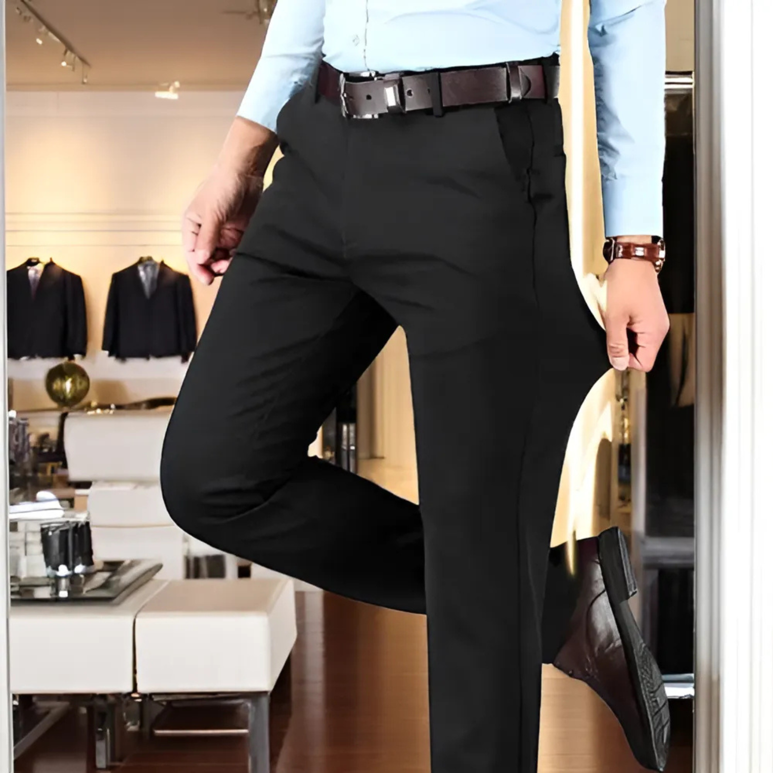 Formal Business Pants in Lycra Fabric