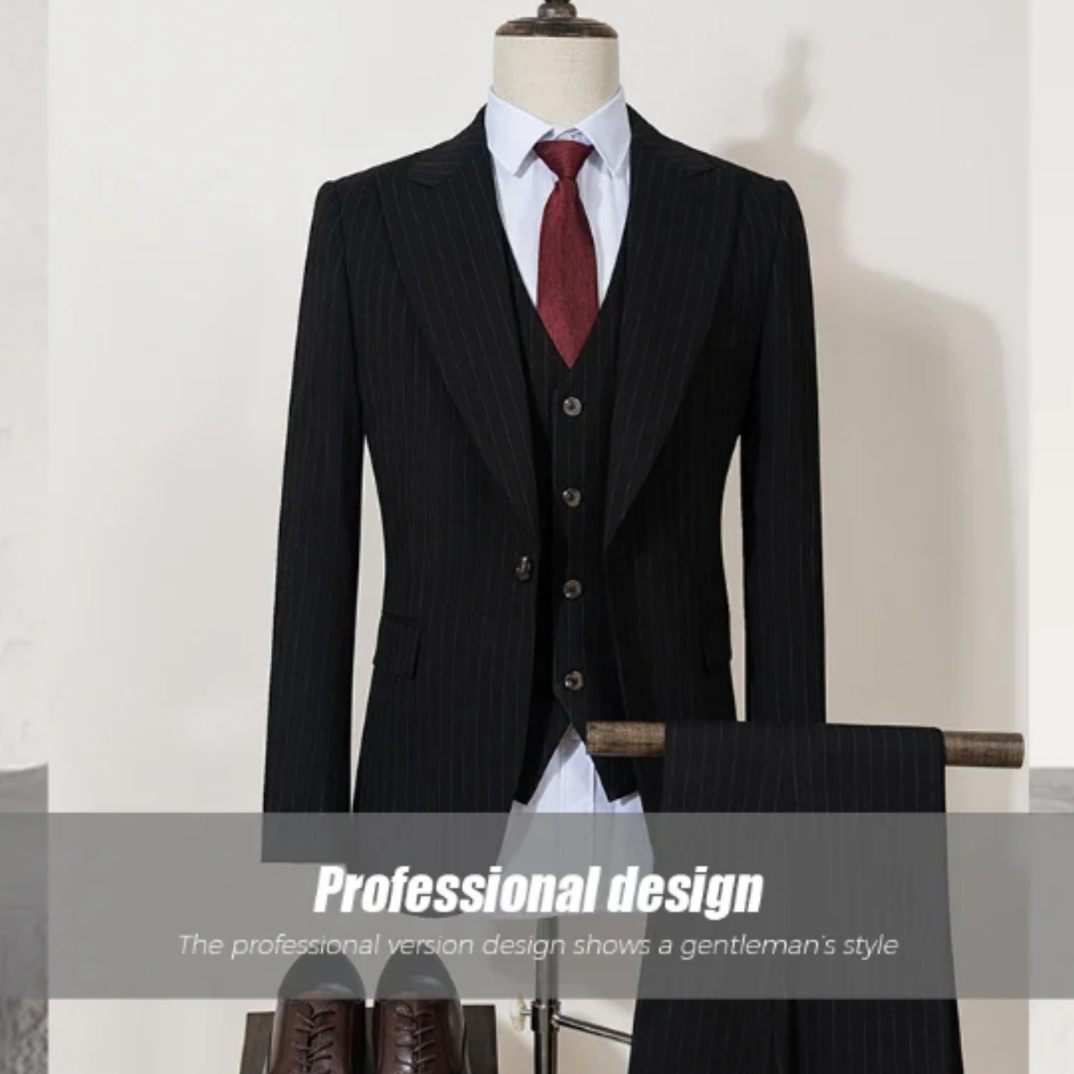 Men’s Classic Striped Suit