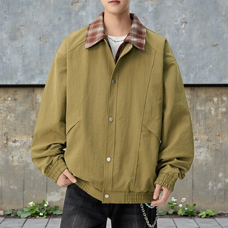 Retro Plaid Layered Jacket