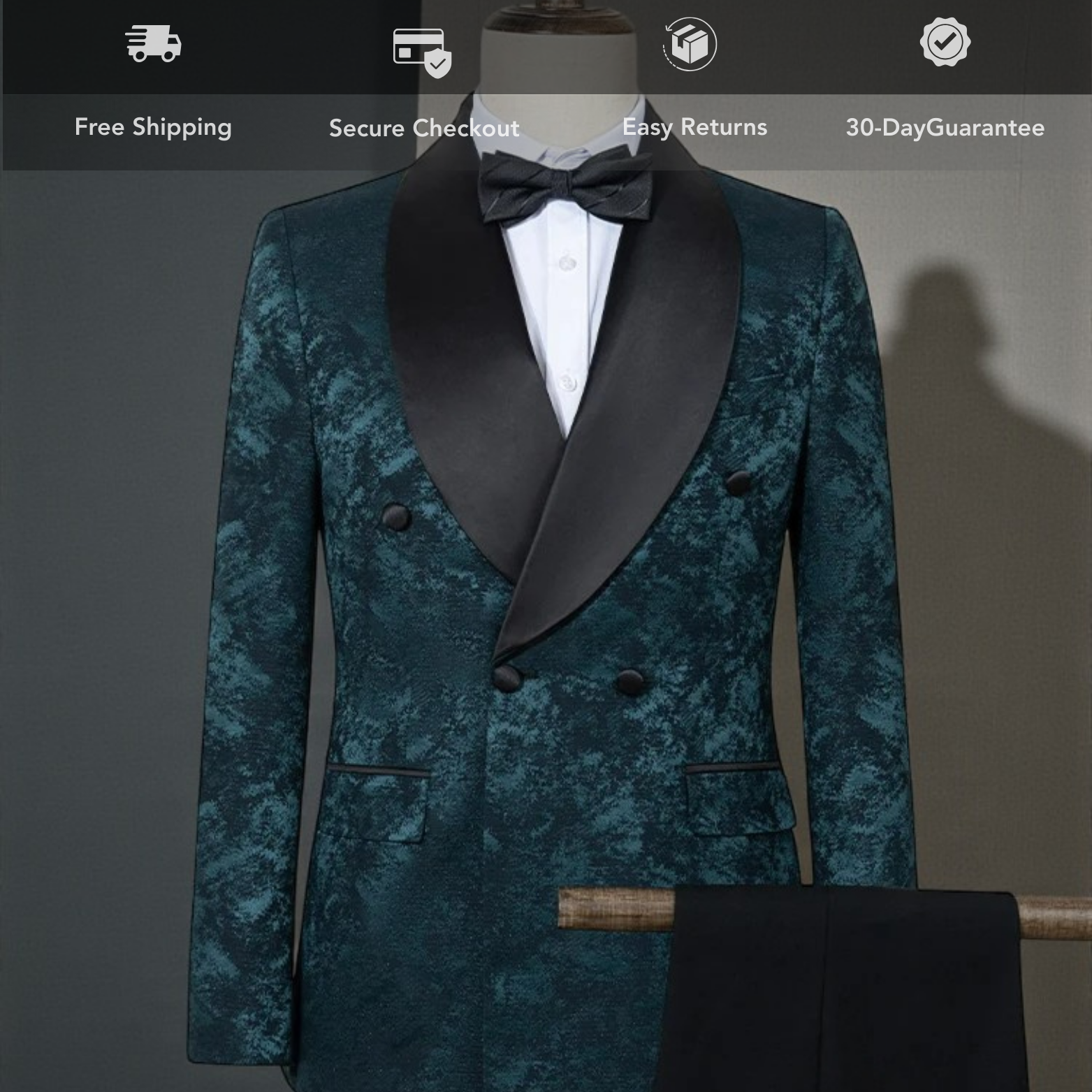 Elite Jacquard Double-Breasted Suit