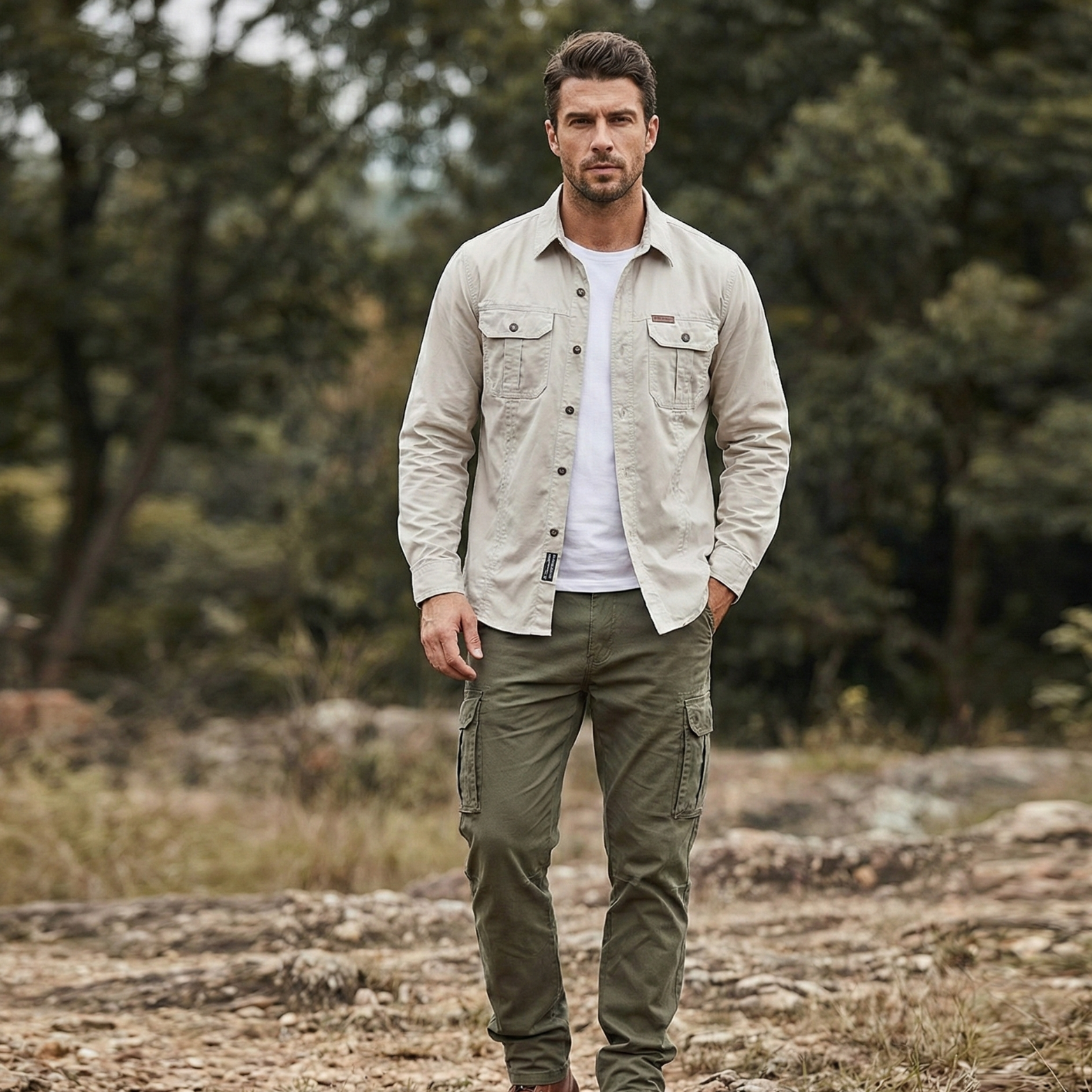 Military Cargo Overshirt
