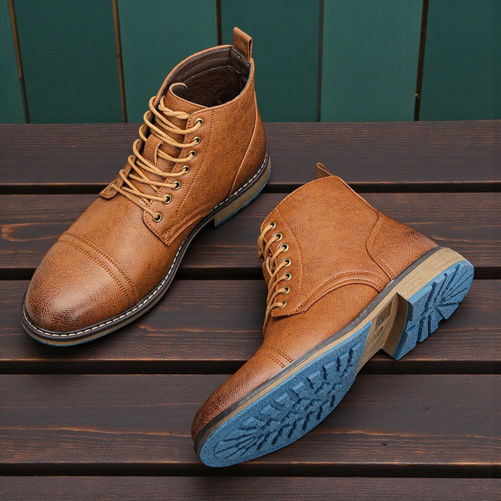 Stylish Leather Ankle Boots