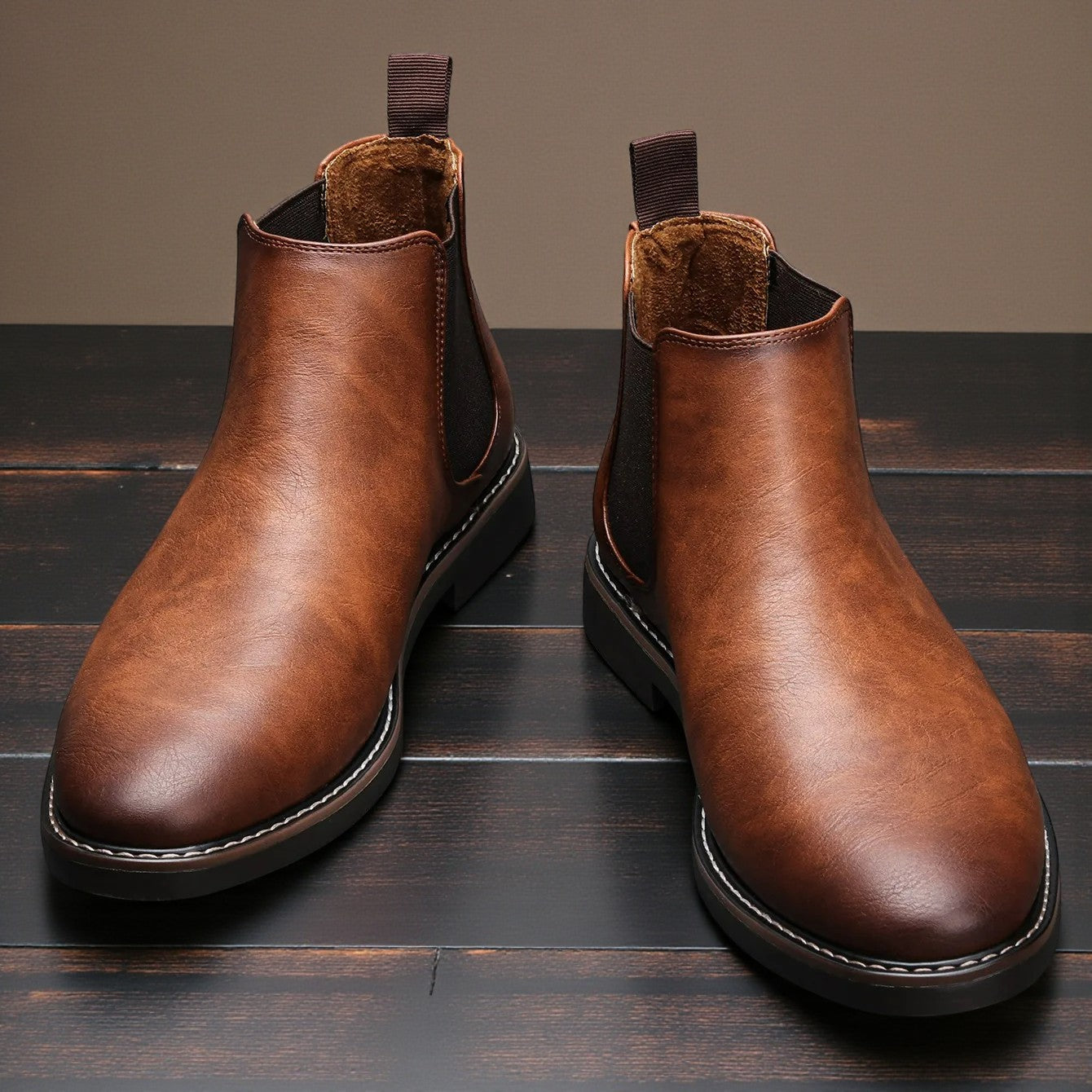 Retro Leather Chelsea Boots