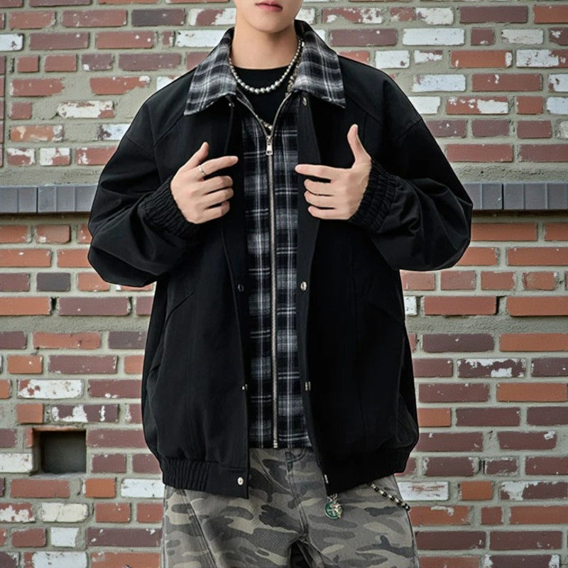 Retro Plaid Layered Jacket