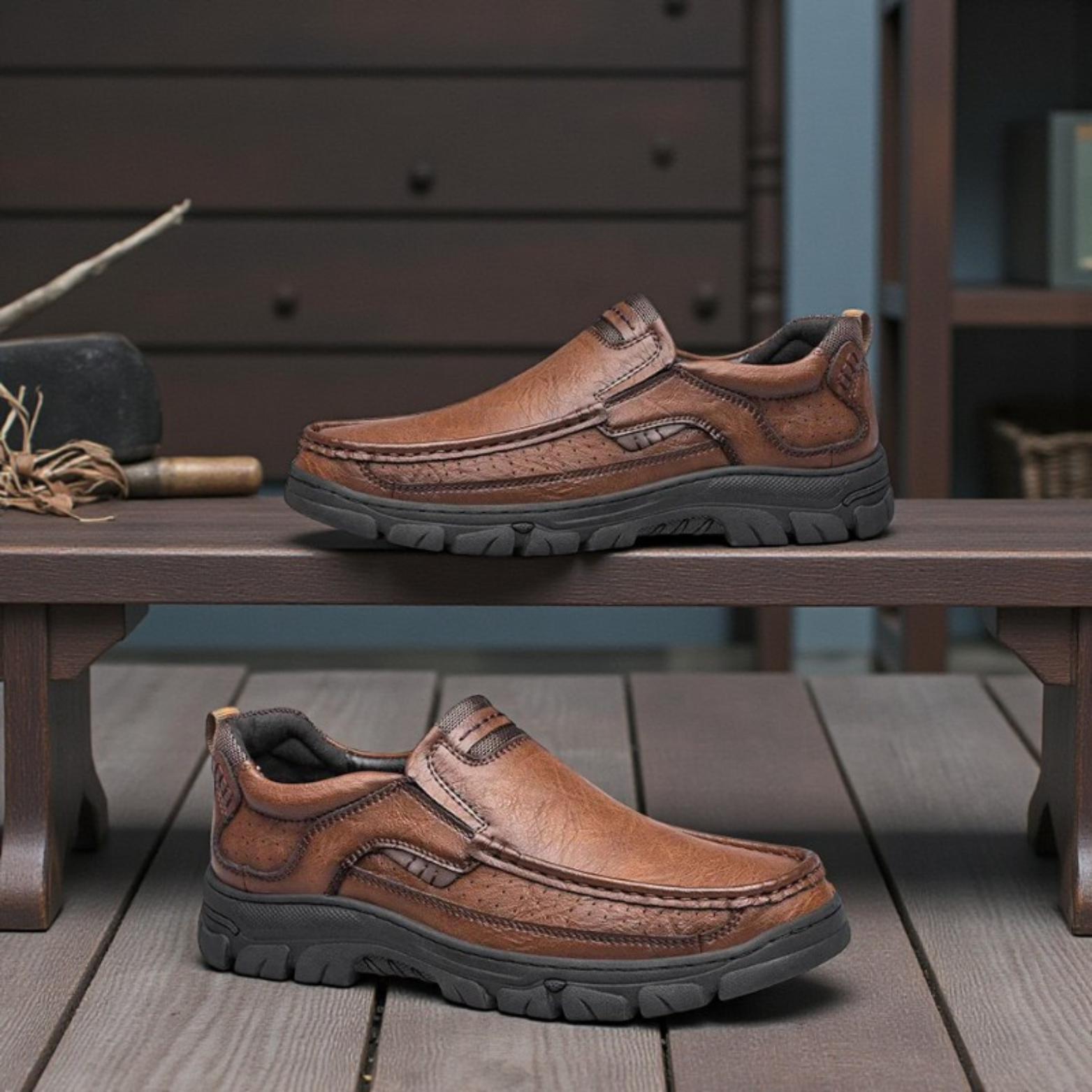 Men’s Slip-On Leather Loafers