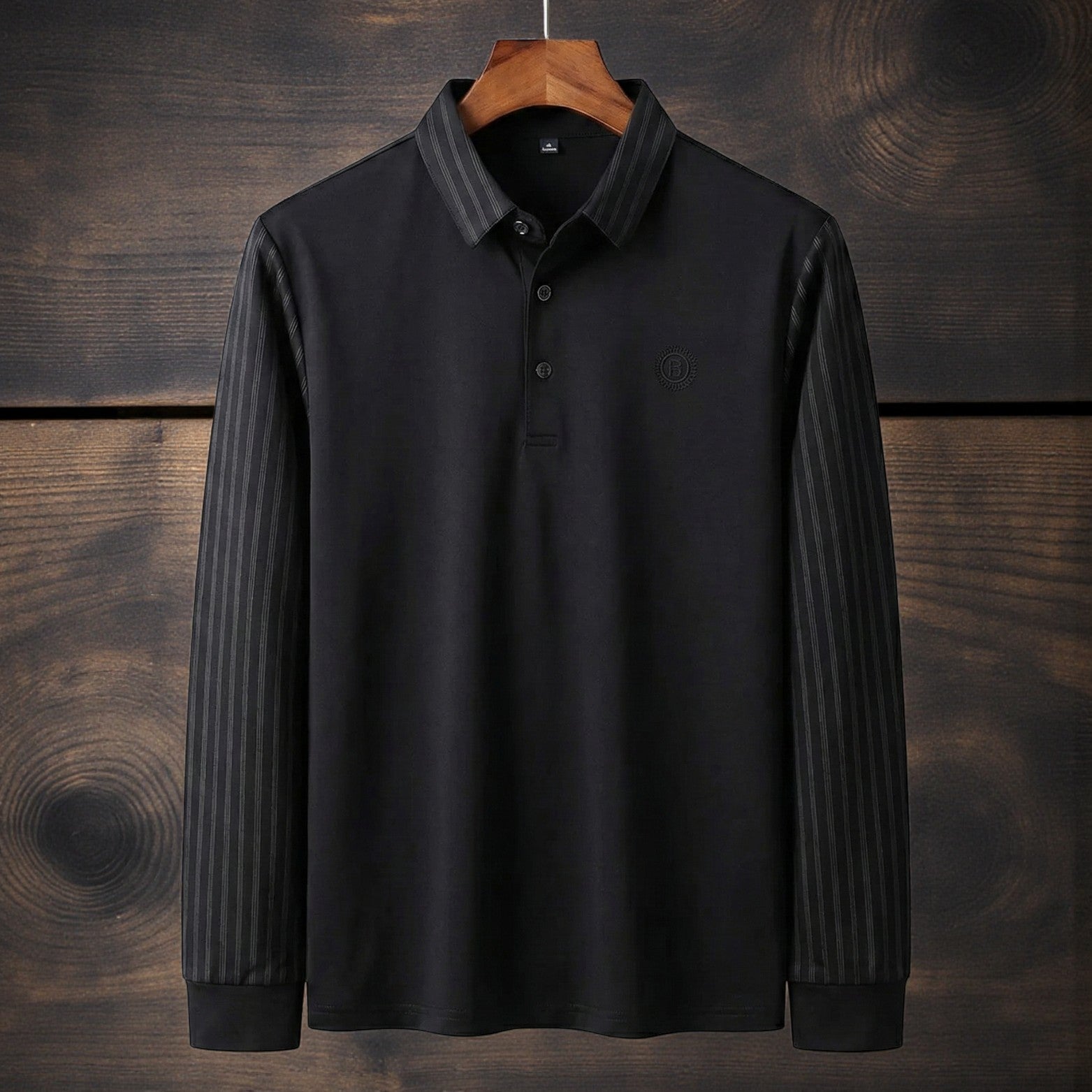 Slim Casual Striped Collar Tee