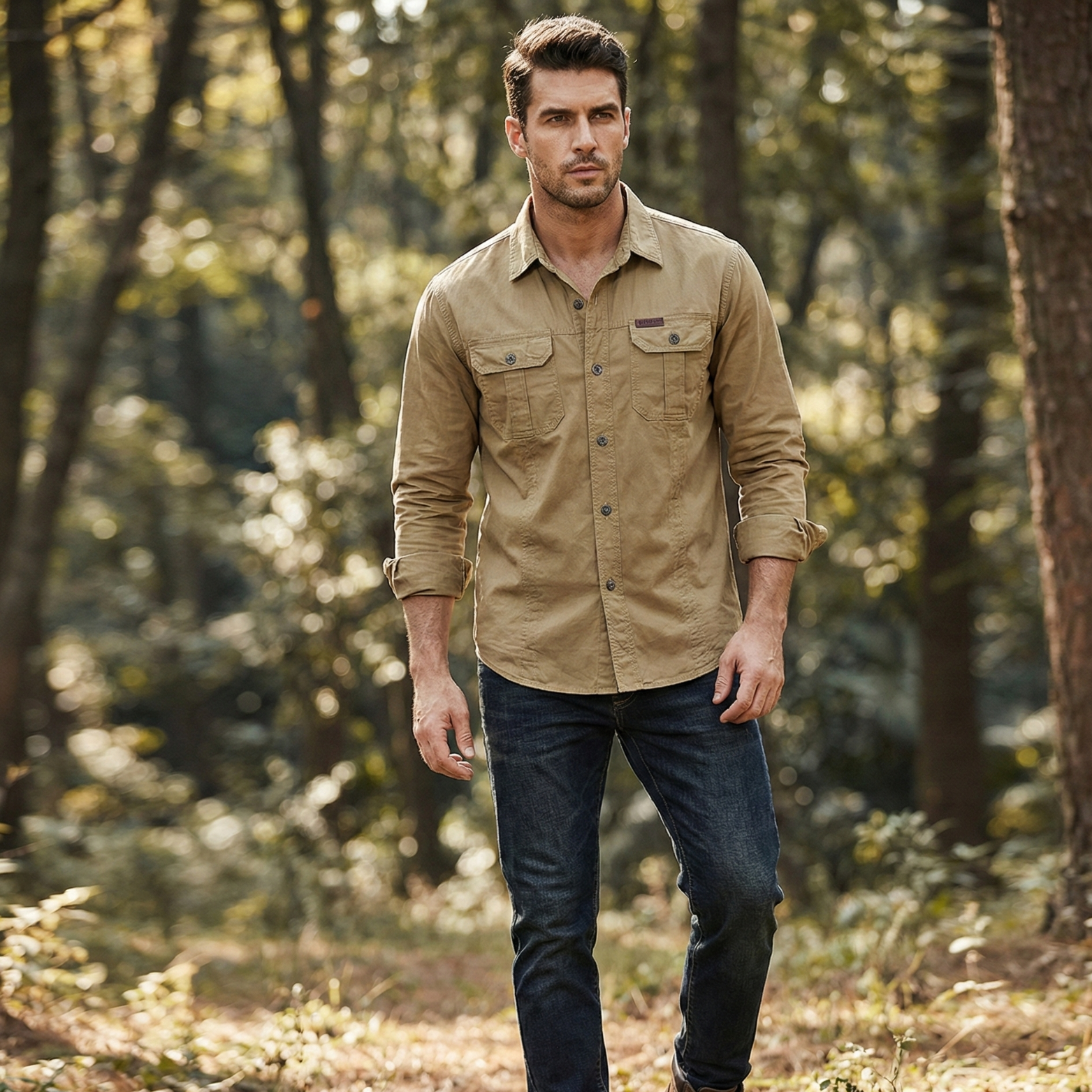 Military Cargo Overshirt