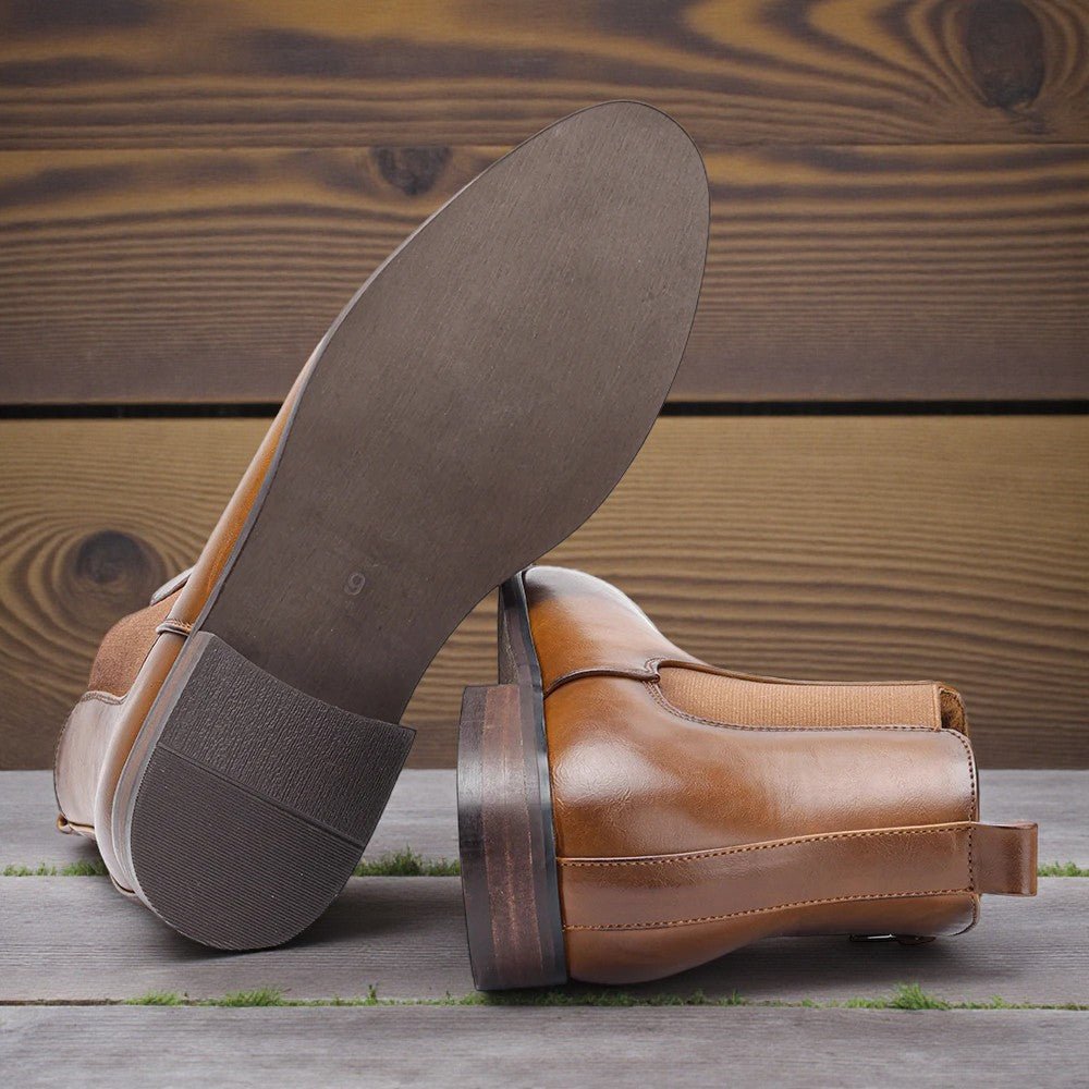 Men’s Sleek Chelsea Leather Boots – Modern Ankle Style - The Crew