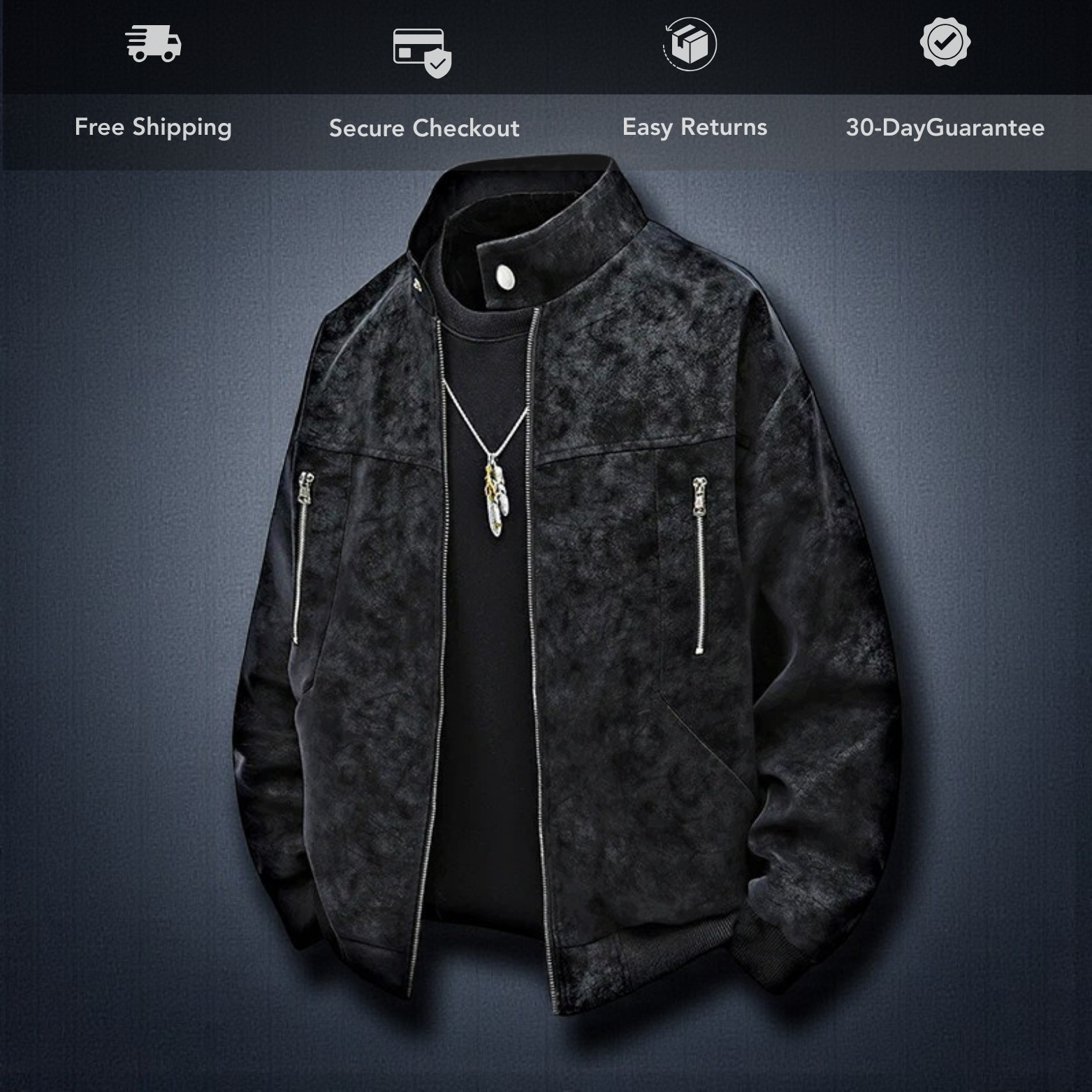 Vintage PU Tie-Dye Jacket