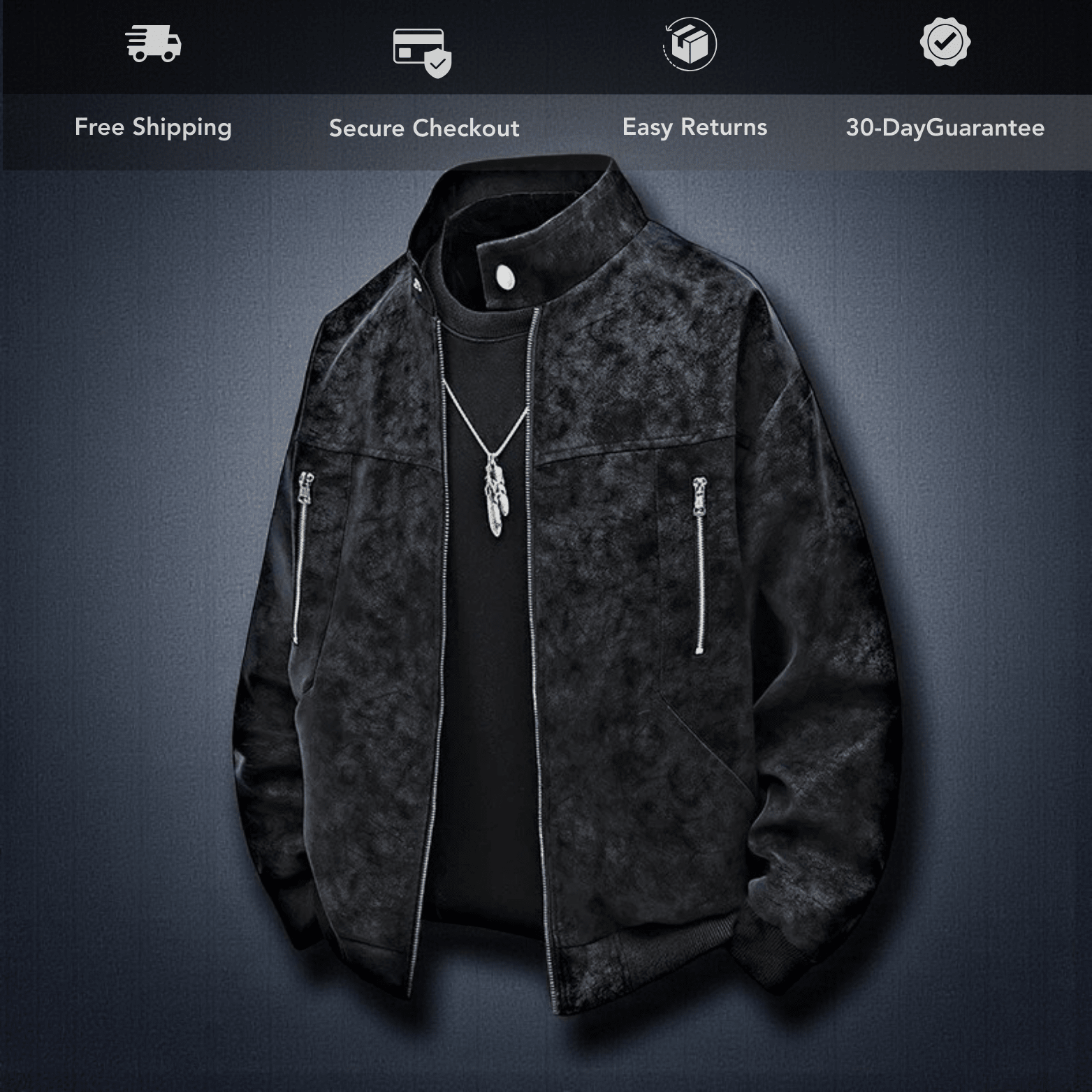 Men’s Vintage PU Tie - Dye Jacket – Retro Streetwear Style - The Crew