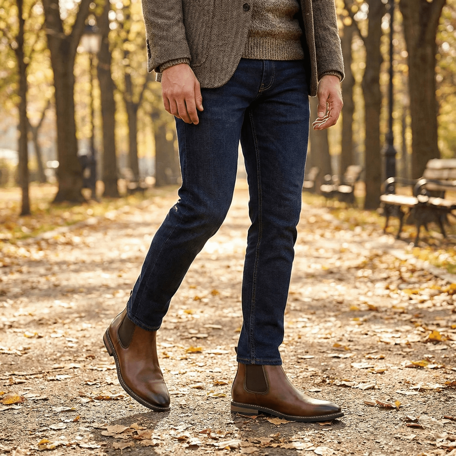 Men’s 2025 Leather Chelsea Boots – Modern Ankle Style - The Crew