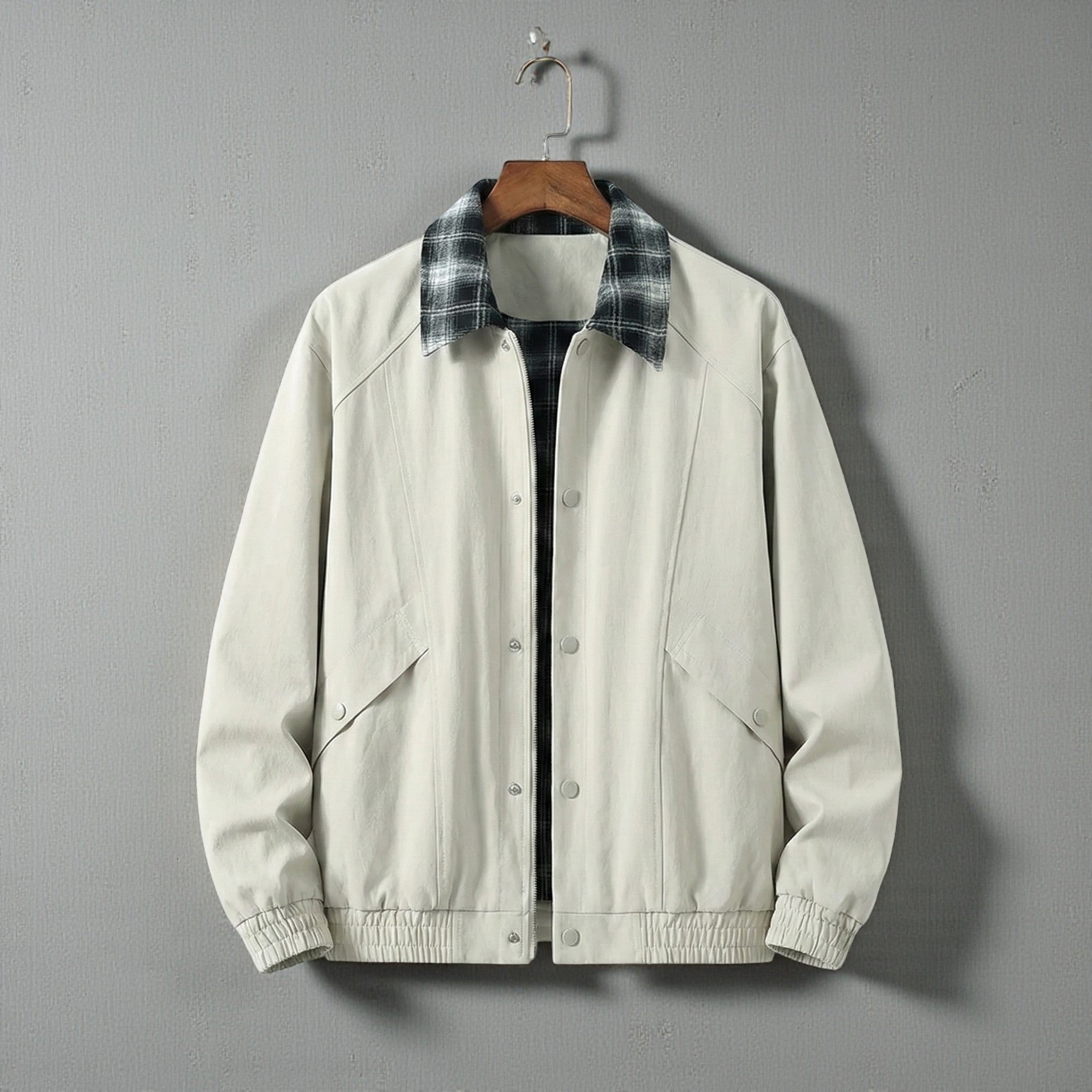 Retro Plaid Layered Jacket