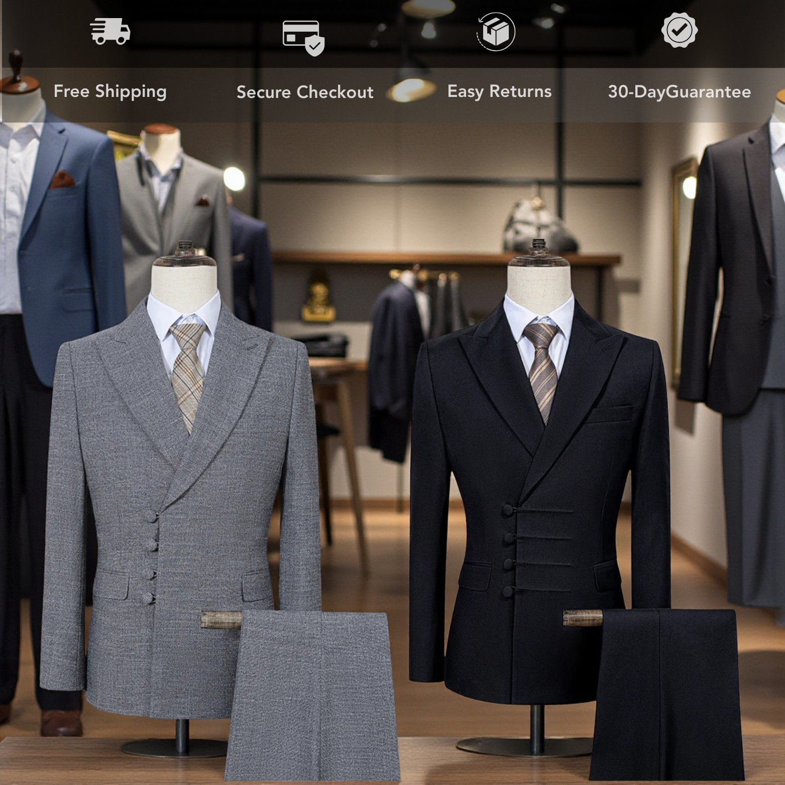 Elegant Double-Breasted Suit