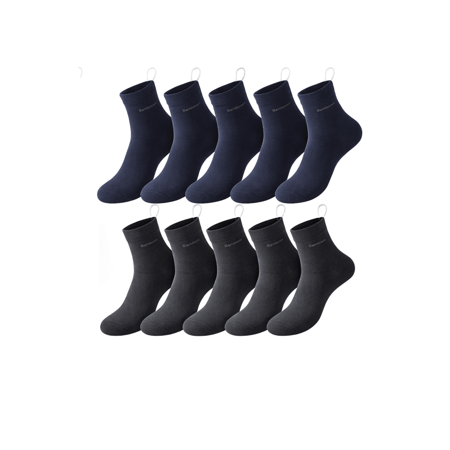 Men’s Bamboo Fiber Socks 10 - Pack – Breathable Comfort | The Crew - The Crew