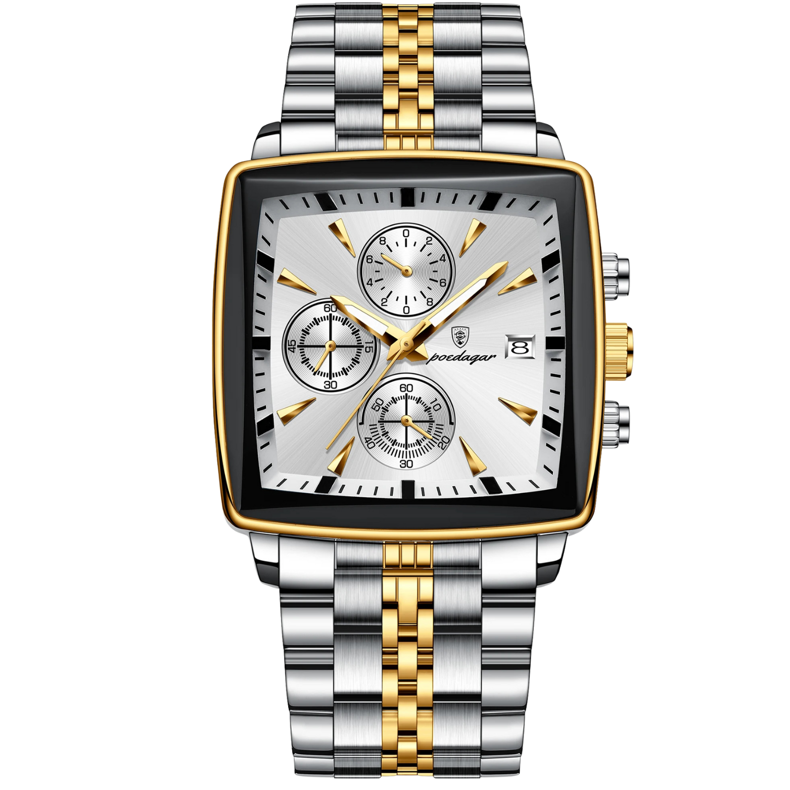 Square chronograph watch