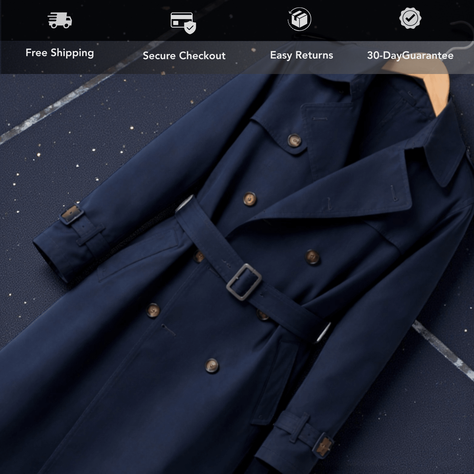 British Style Belted Trench Coat for Men – Waterproof - The Crew