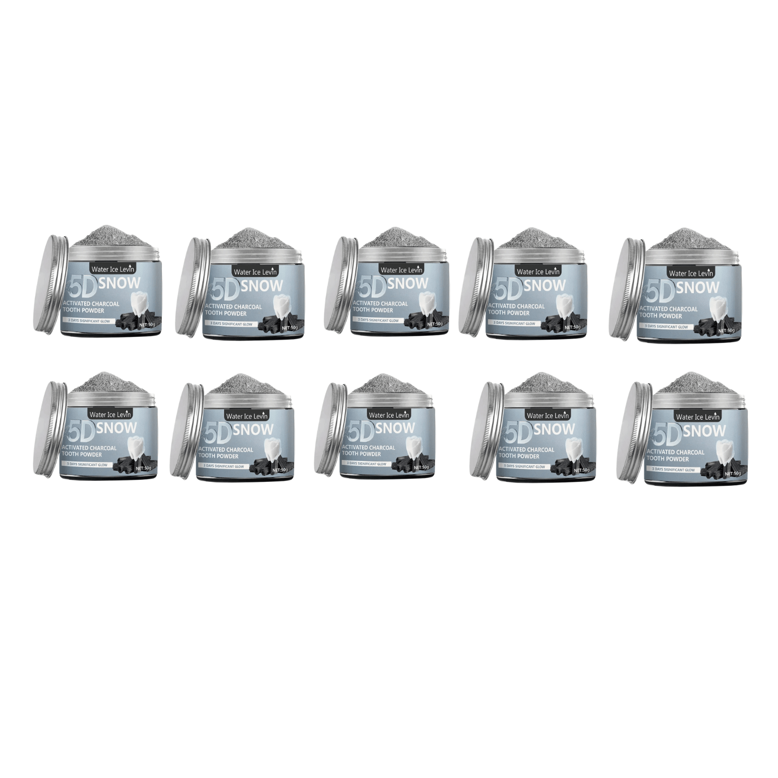 5D Bamboo Charcoal Teeth Whitening Powder Deep Clean - The Crew