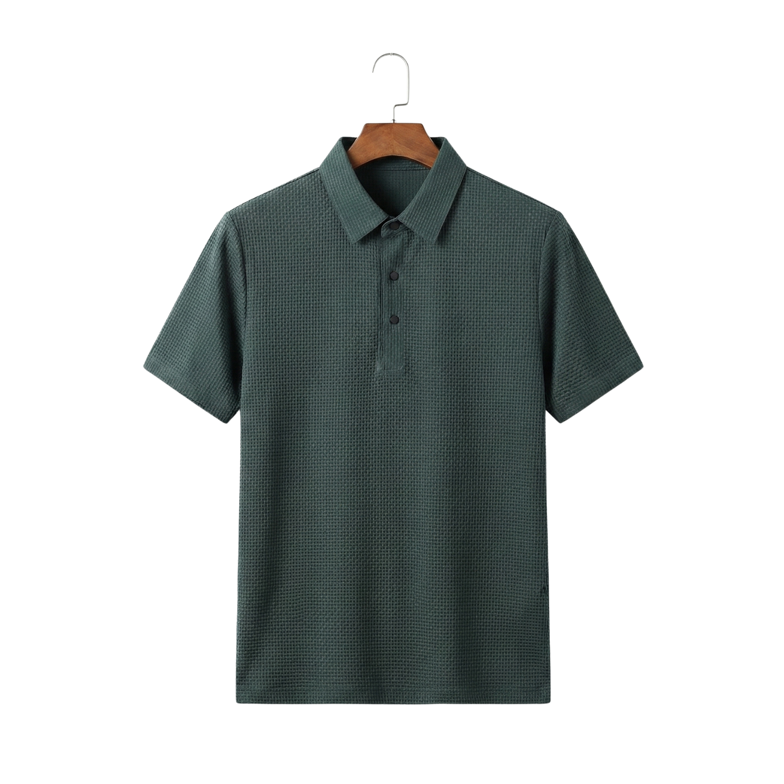 Green breathable summer polo shirt men – The Crew