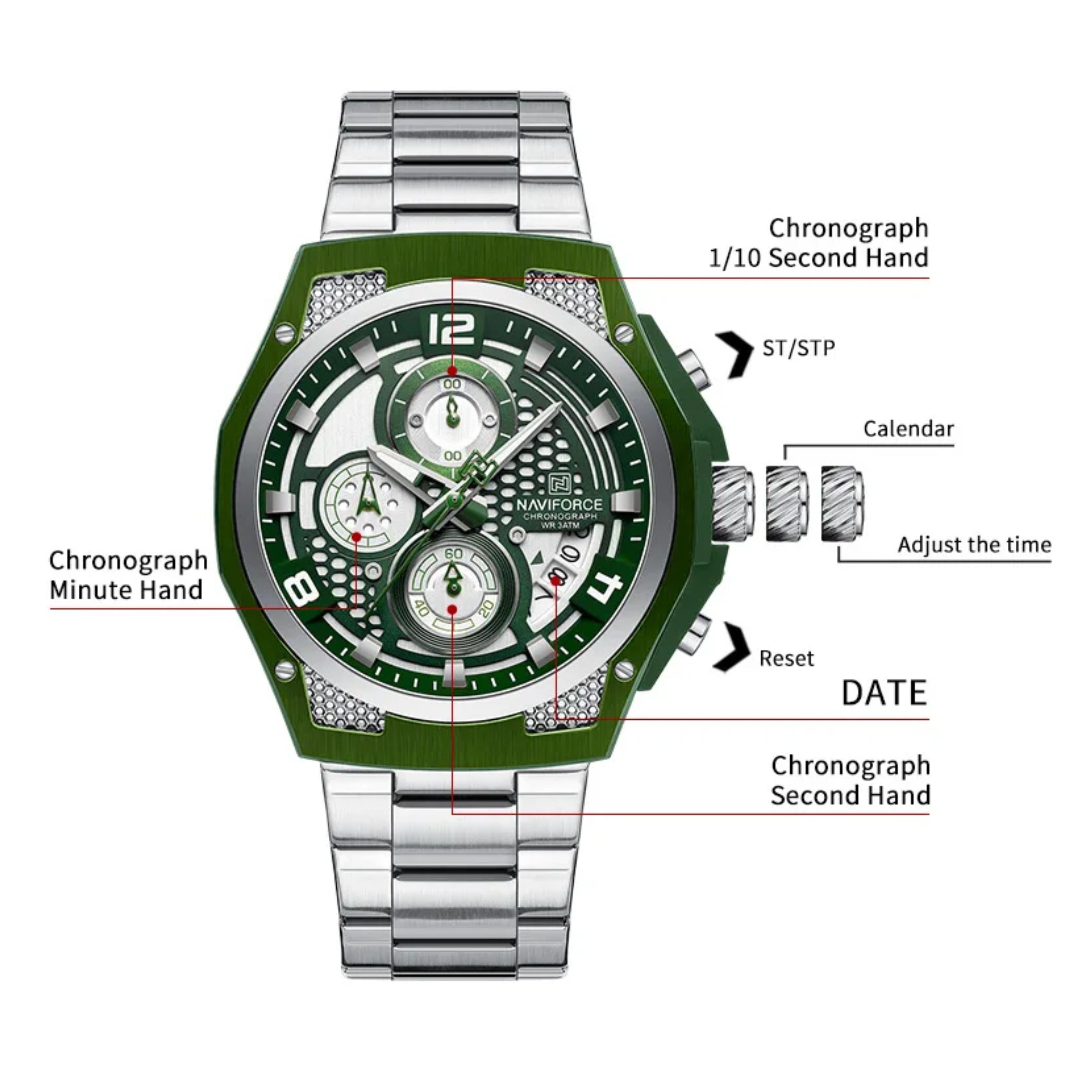 NAVIFORCE Men’s Chronograph Quartz Watch – Stylish & Durable – The Crew