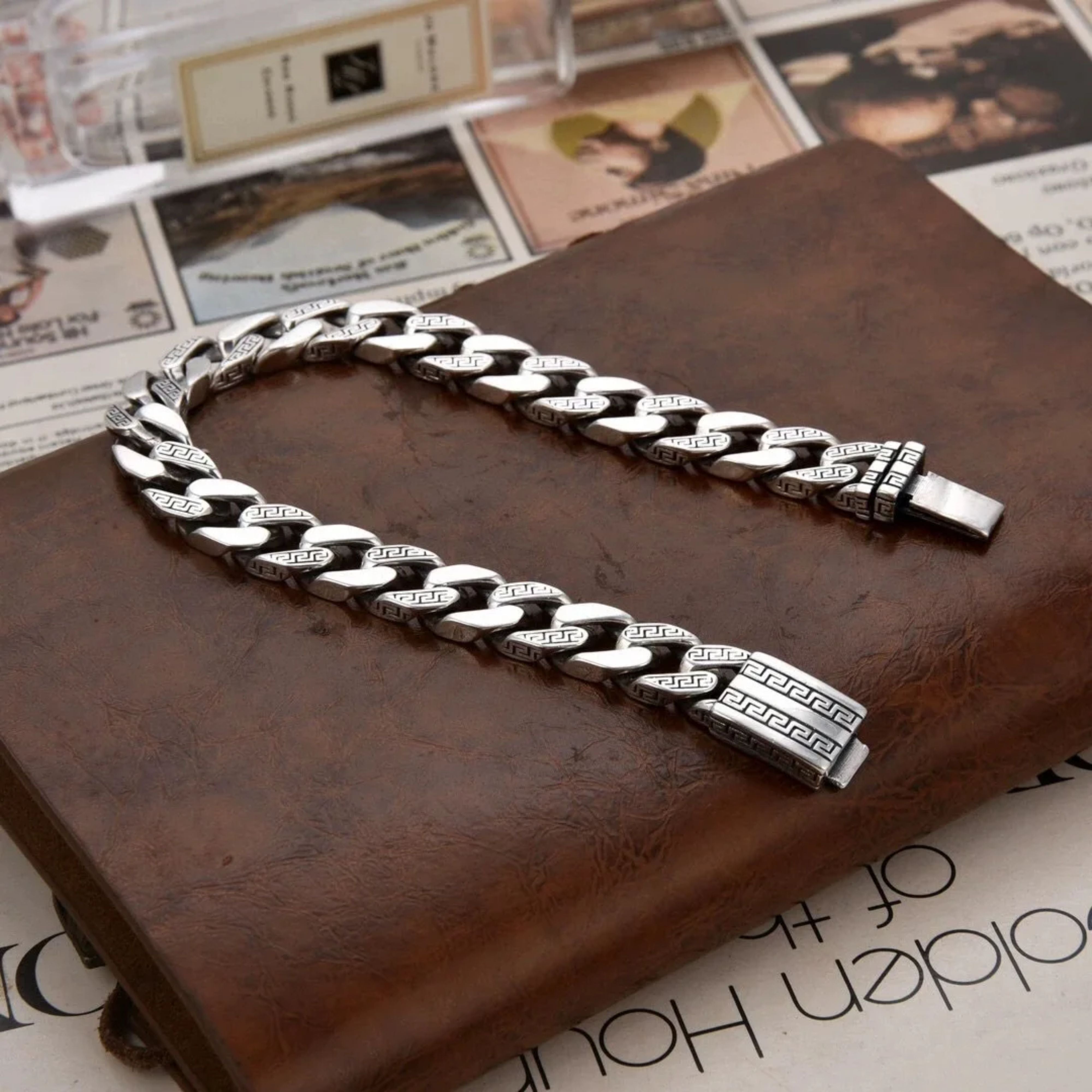 Unisex Vintage Fortune S925 Silver Cuban Bracelet