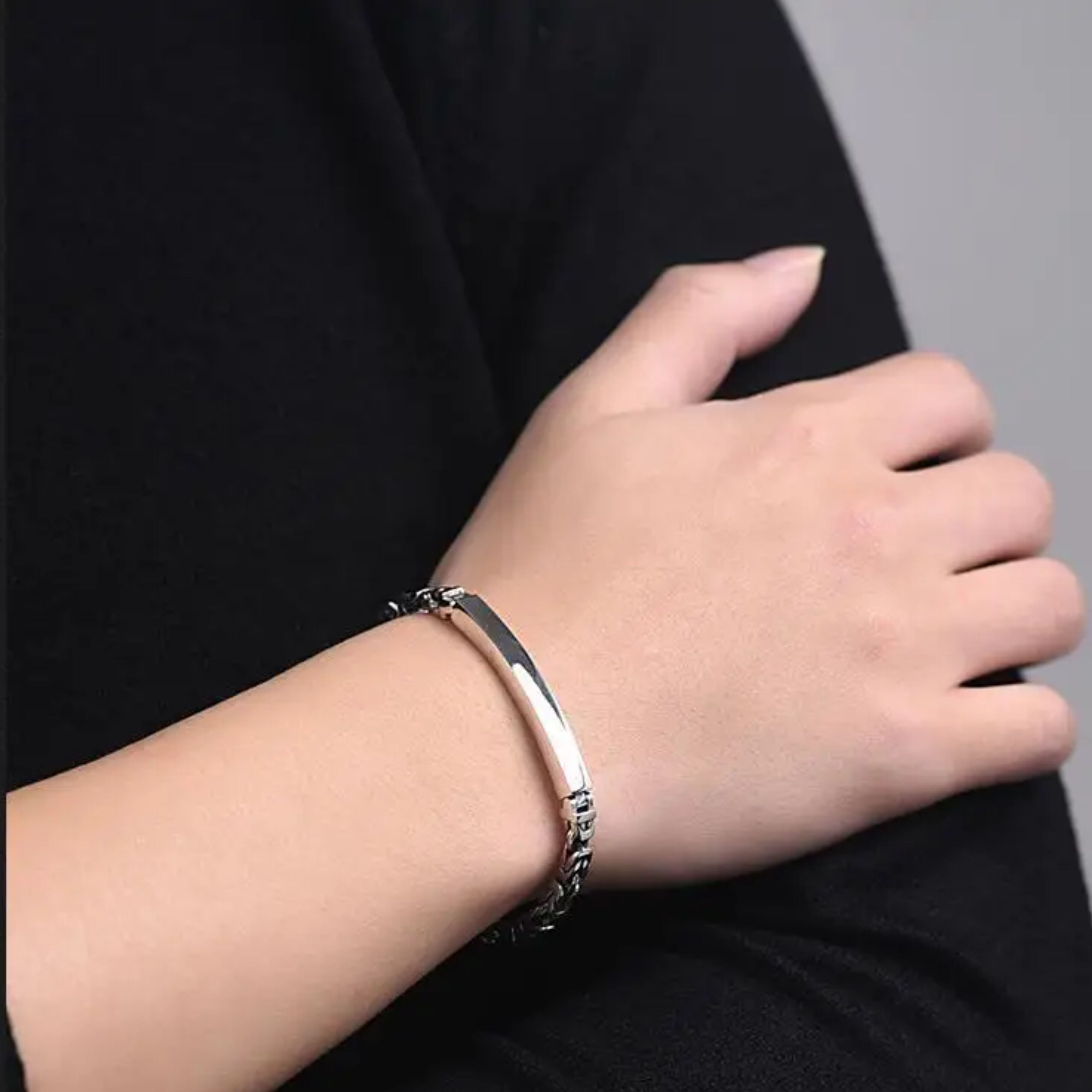 Unisex "Peace Grain" S925 Silver Woven Bracelet