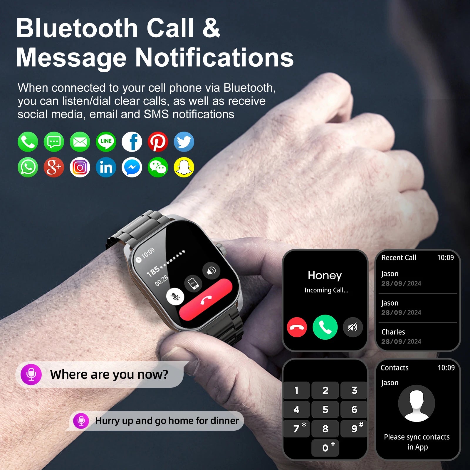 Karchilor Smartwatch for Men – Bluetooth Call IP68 Fitness - The Crew
