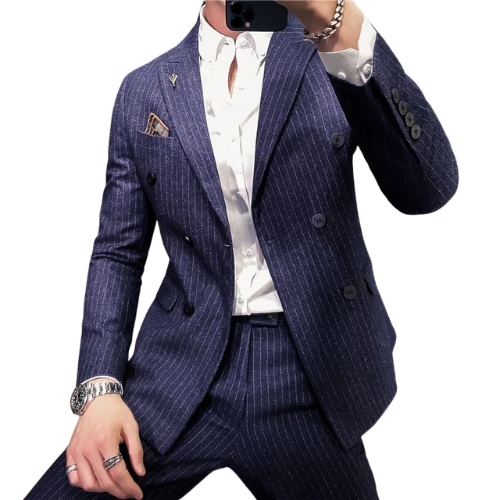 Formal Plaid Suit (Blazer + Pants)