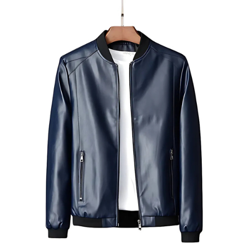 PU leather biker jacket